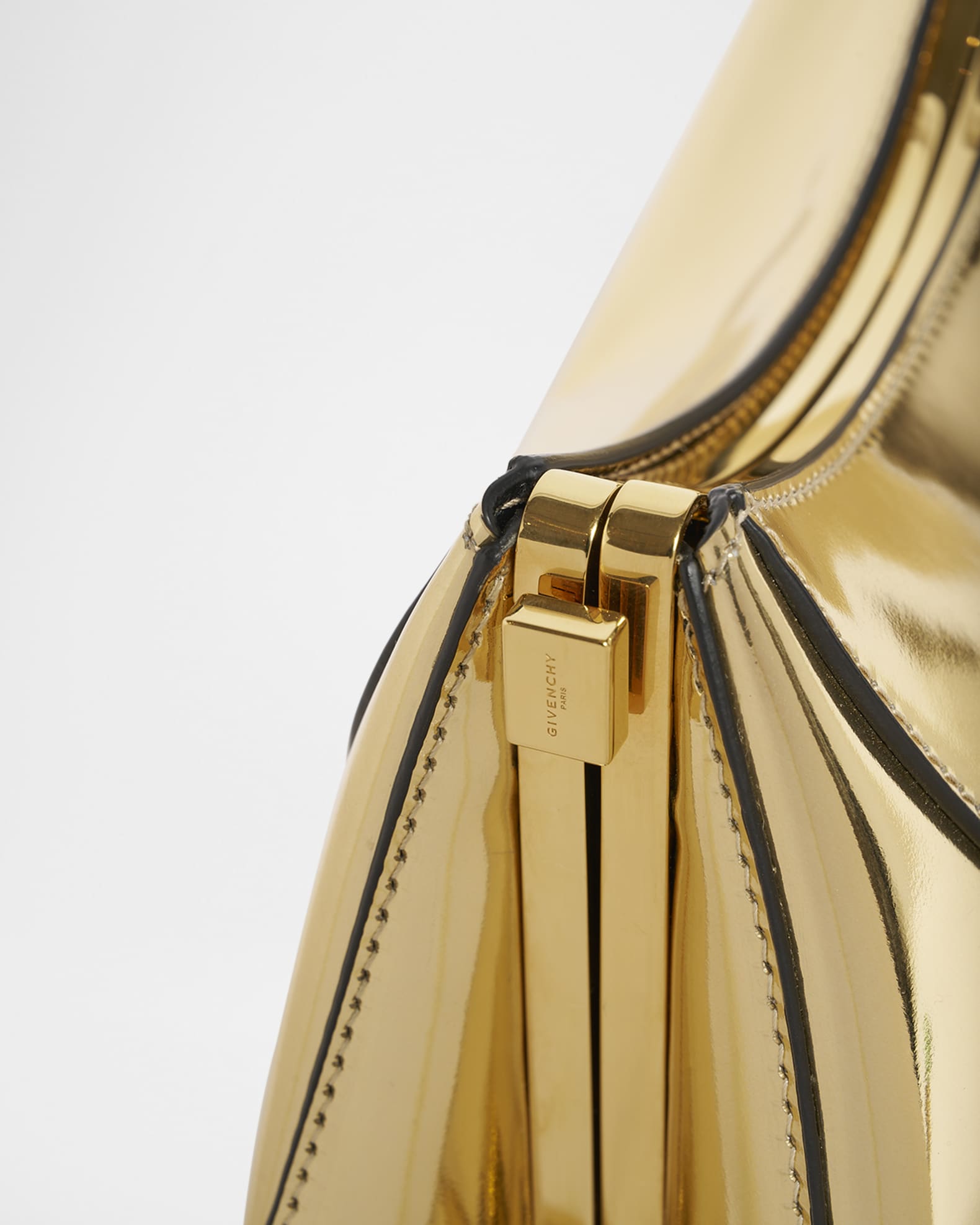 Givenchy Facet Clutch Bag in Laminated Leather | Neiman Marcus