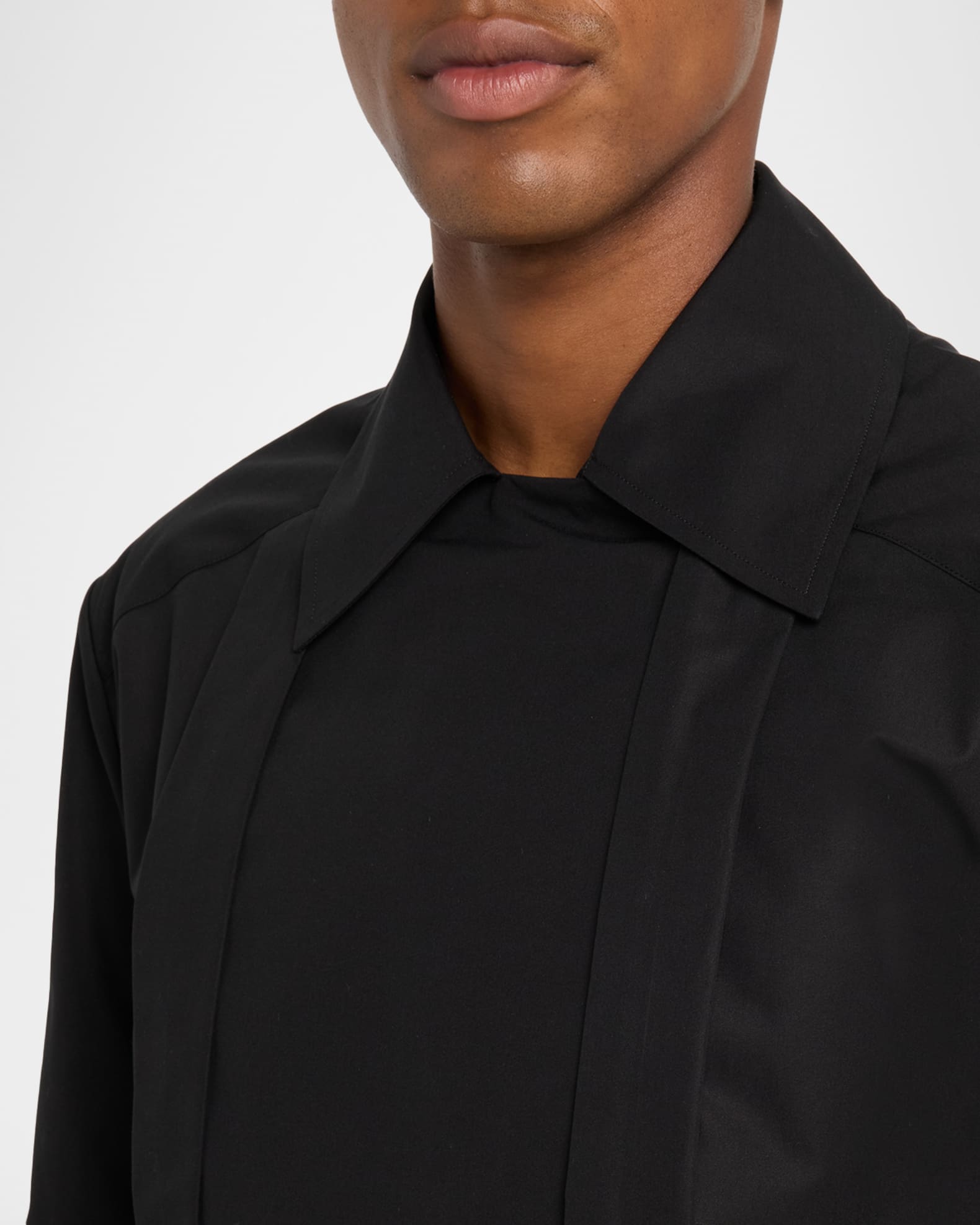 open lace back dress Sir Gregory Men's Fitted Black Tuxedo Shirt with Wing Collar French Cu –  Sir Gregory™ main image 0