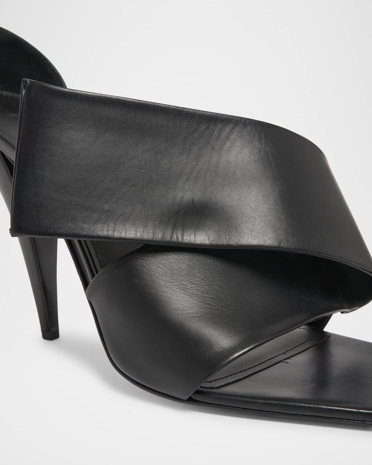 Givenchy Twisted Ribbon Leather Sandals | Neiman Marcus