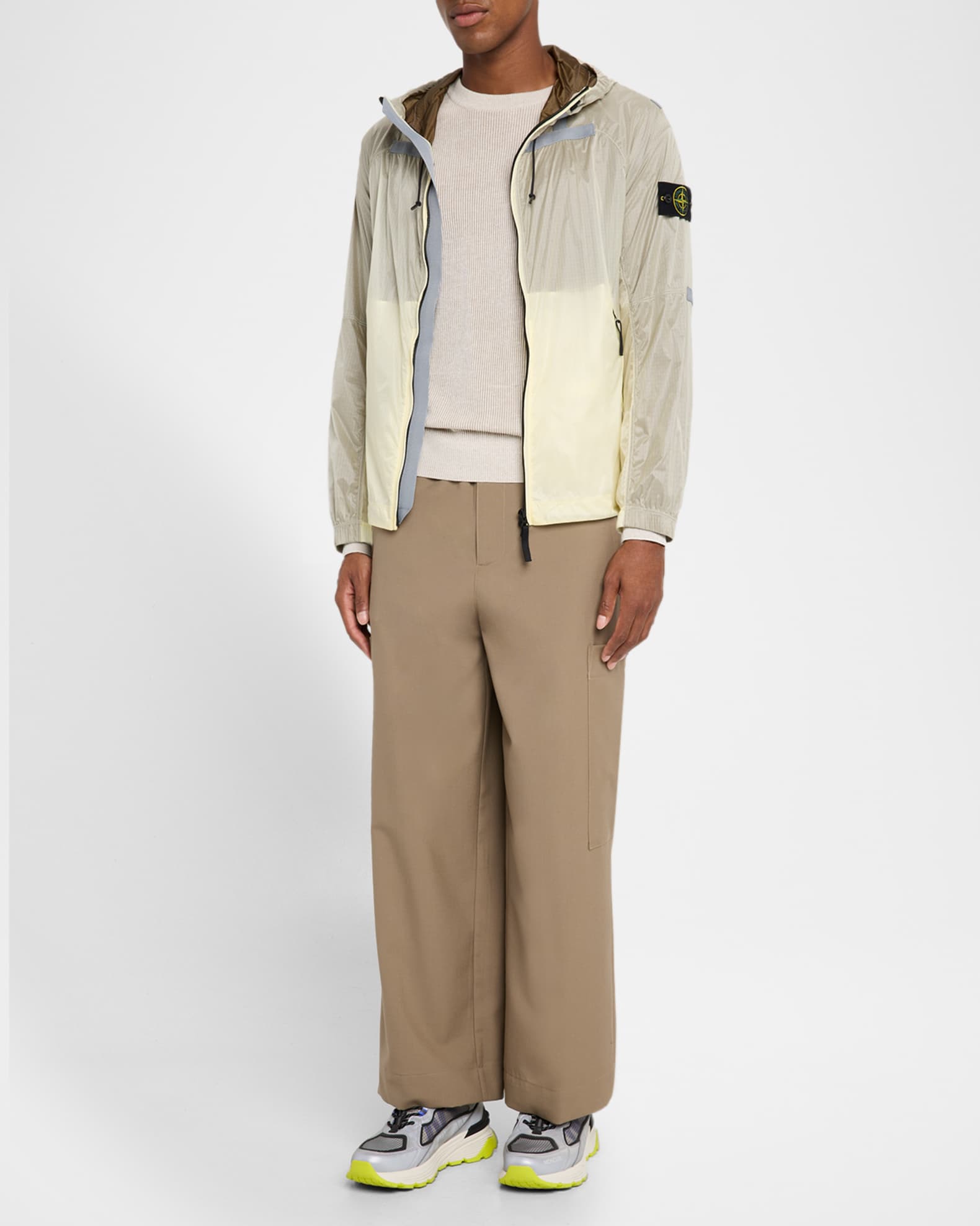ジャケット・アウター stone  nylon jackets Stone Island Men's Reflective Colorblock Nylon Jacket