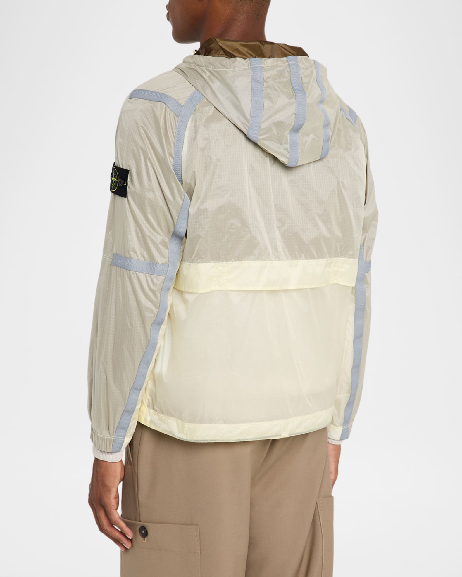 Stone Island Men's Reflective Colorblock Nylon Jacket