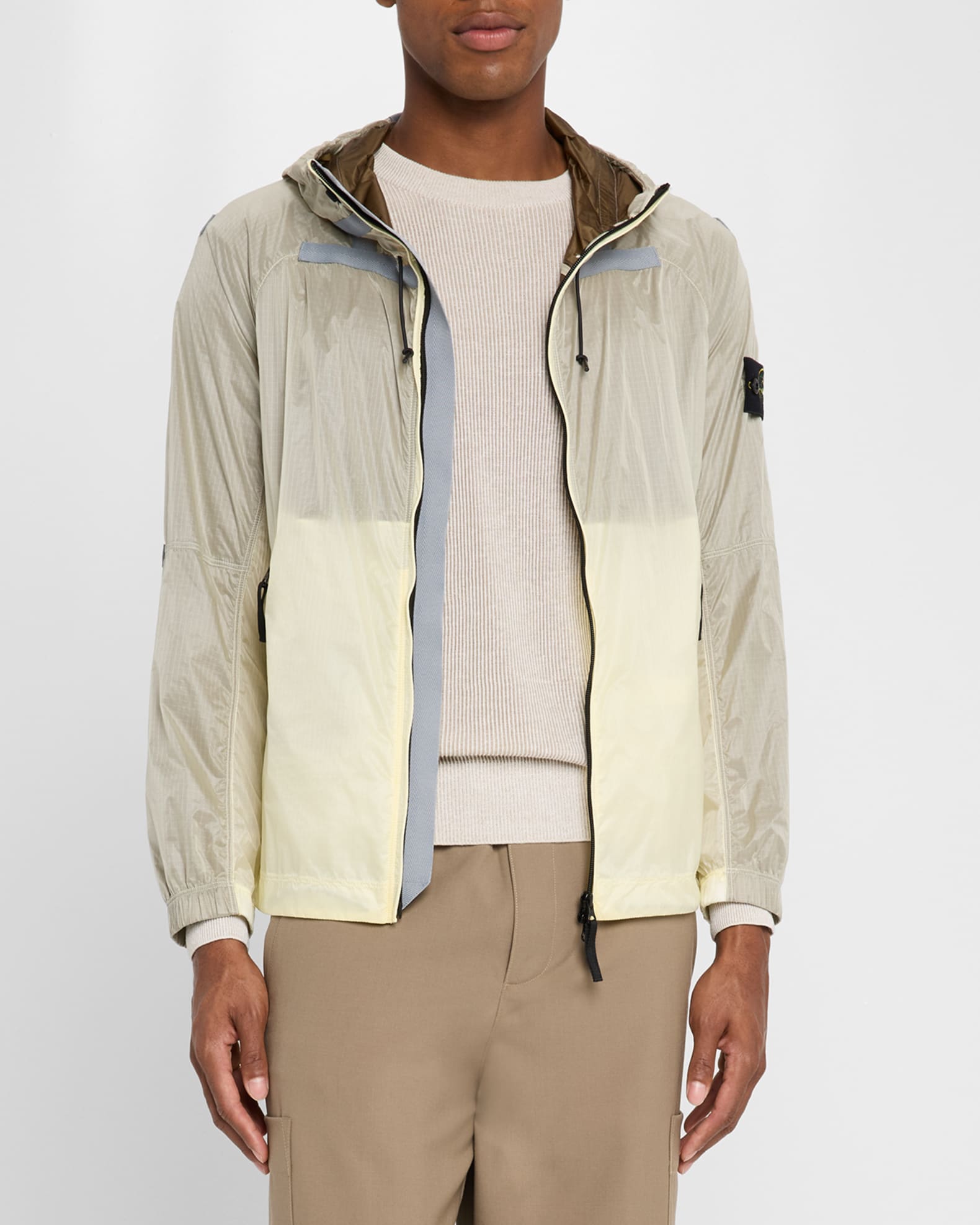 ジャケット・アウター stone  nylon jackets Stone Island Men's Reflective Colorblock Nylon Jacket
