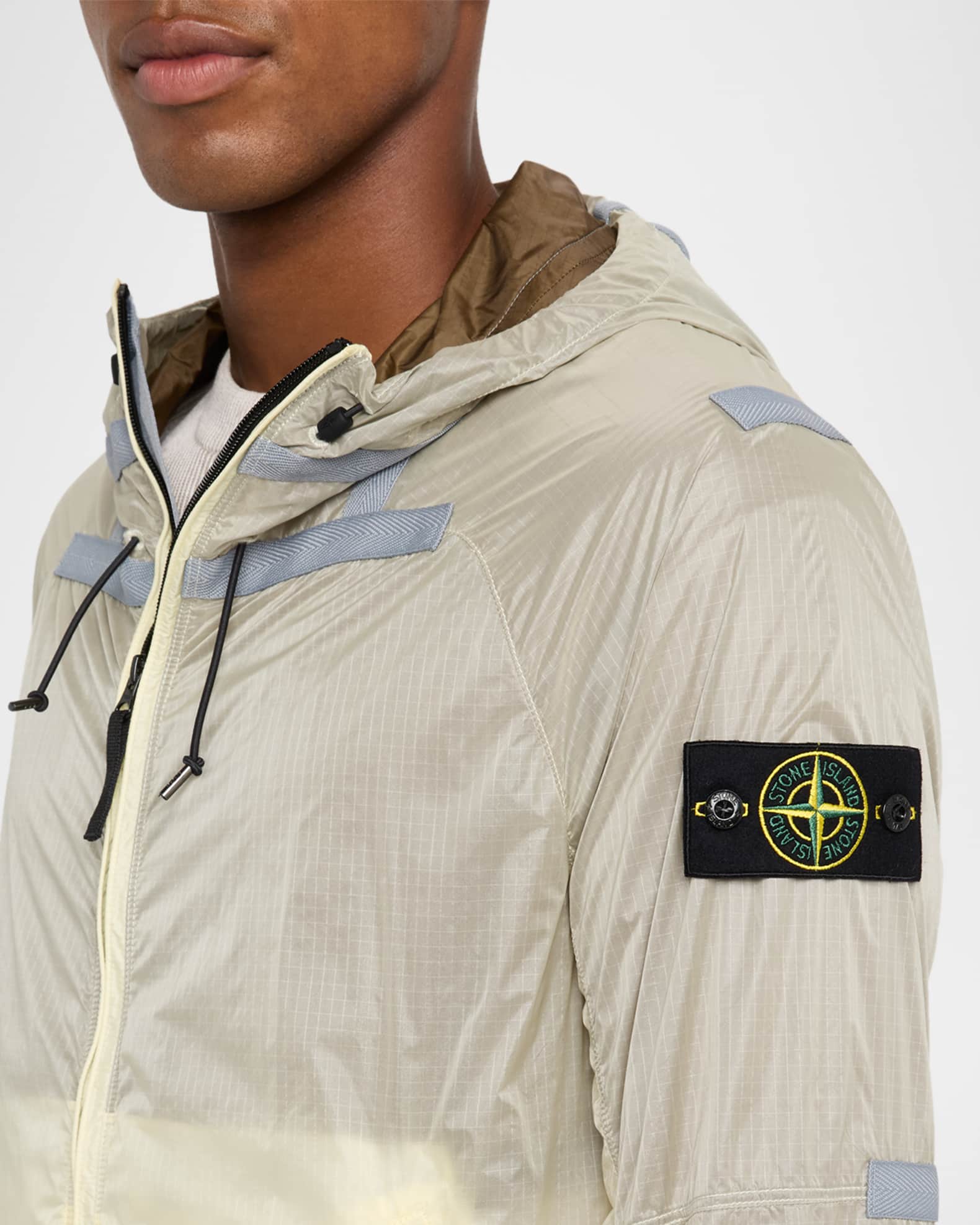 ジャケット・アウター stone  nylon jackets Stone Island Men's Reflective Colorblock Nylon Jacket