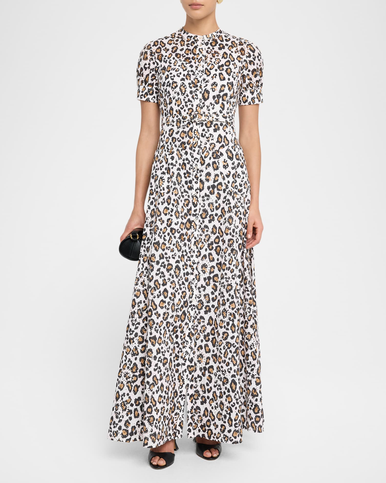 Leopard-Print Eyelet Maxi Dress 1