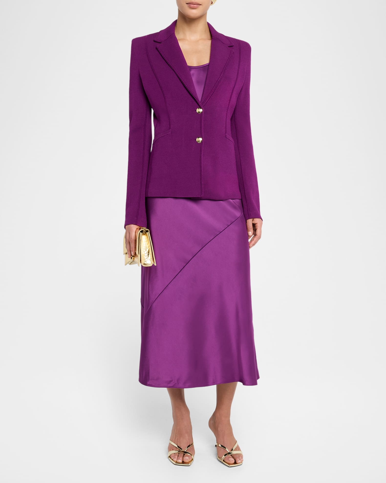 Milano Stretch Crepe Knit Jacket 1
