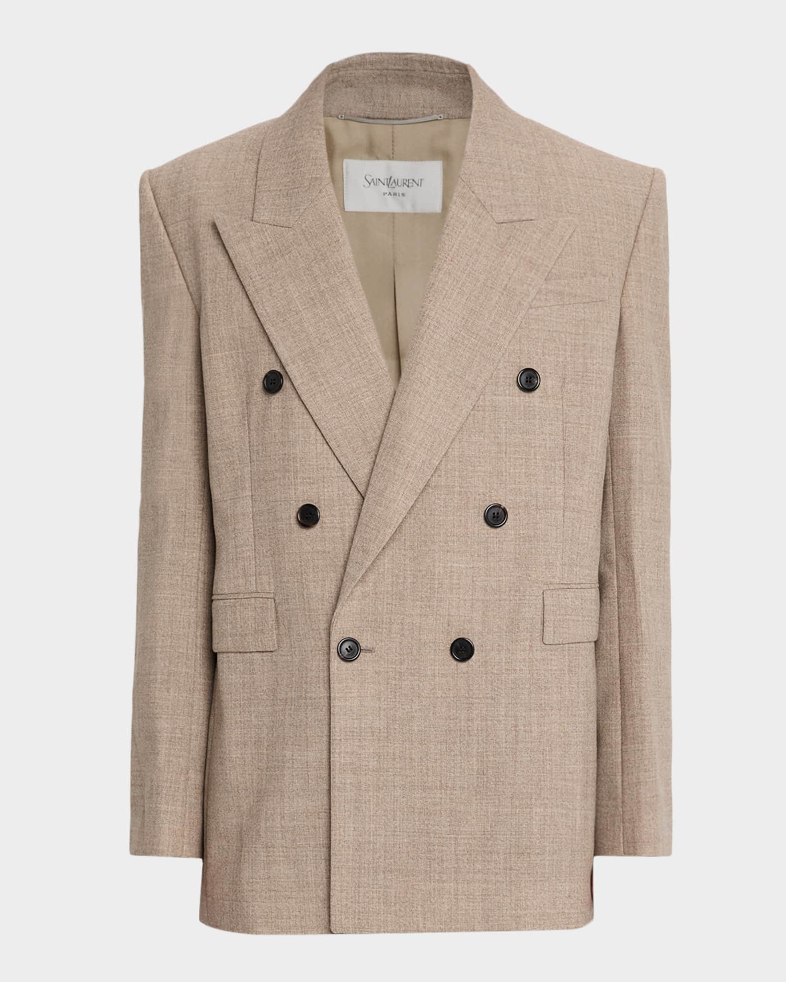 ジャケット・アウター Saint Laurent Double-Breasted Jacket SAINT LAURENT - Double-breasted wool jacket | Leam Roma - Luxury