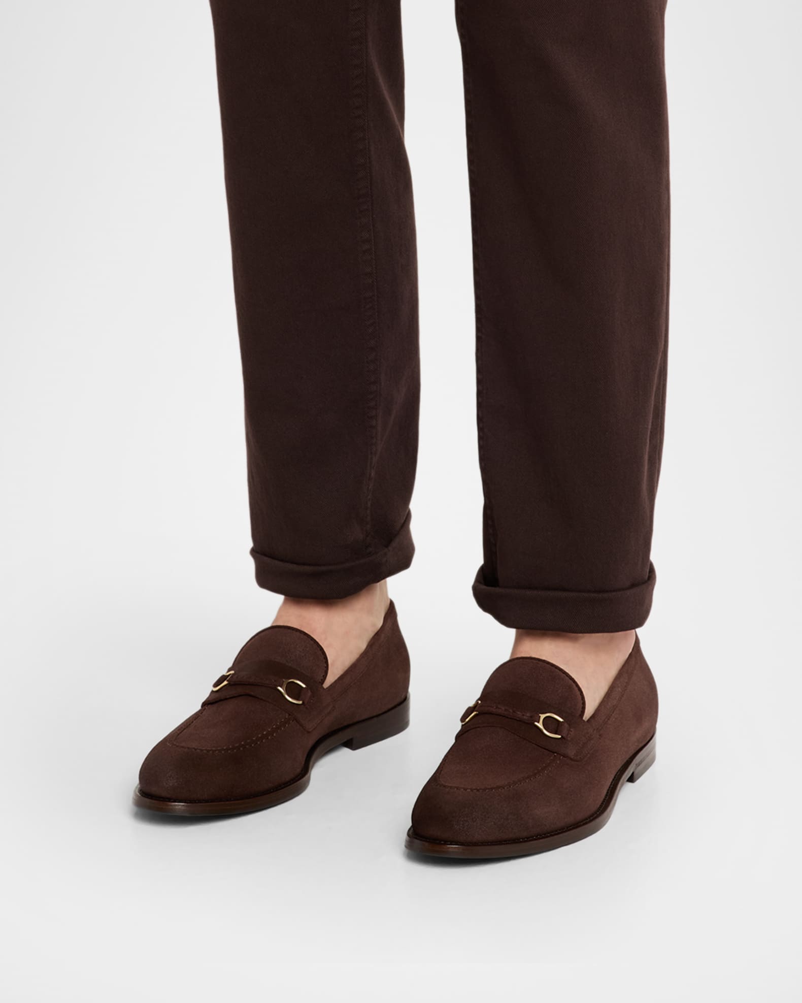 フ*)様 Brunello Cucinelli スウィングトップ 50 Brunello Cucinelli Men's Oiled Suede Bit Loafers | Neiman Marcus
