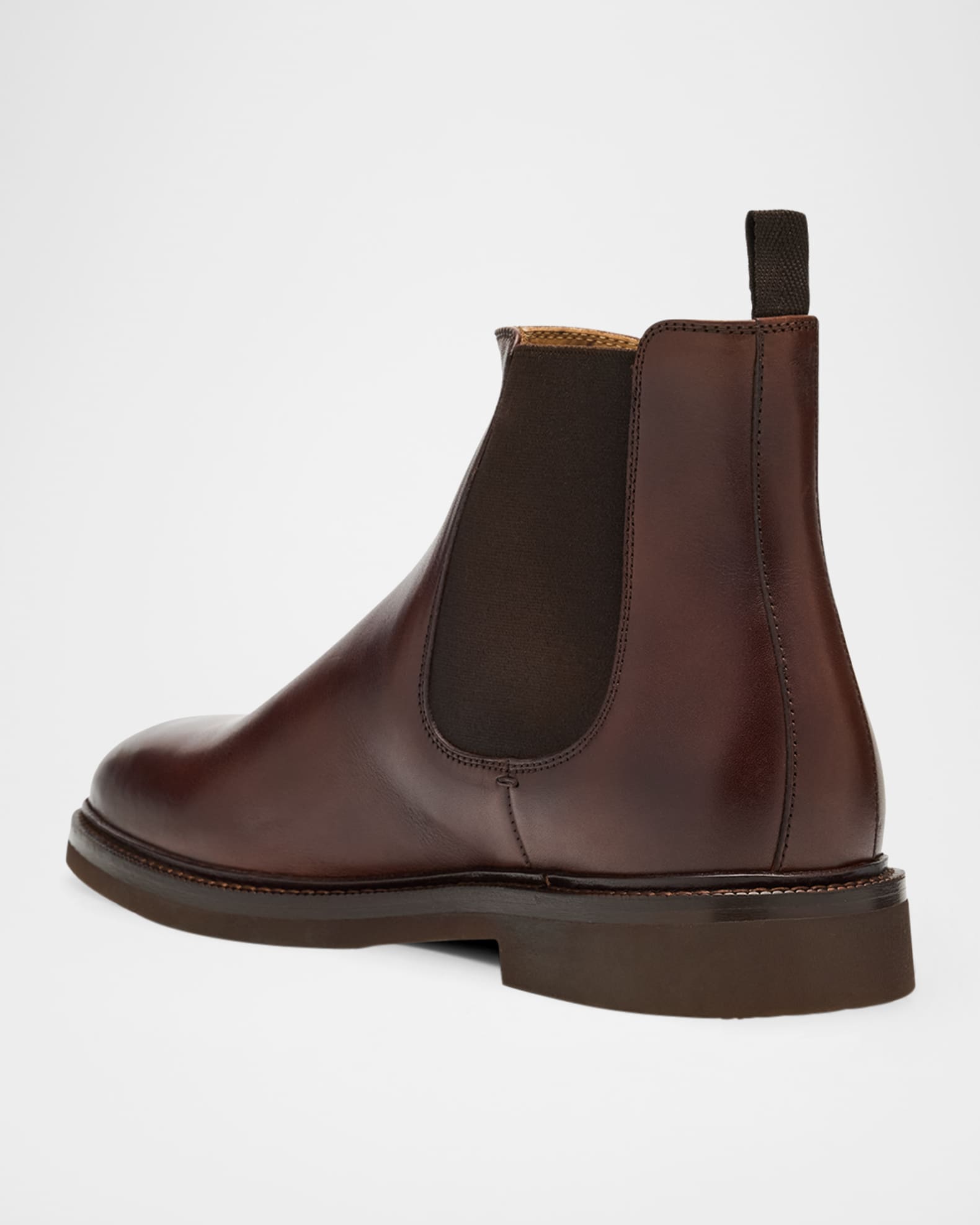 Brunello Cucinelli Men's Waxed Calfskin Chelsea Boots | Neiman Marcus