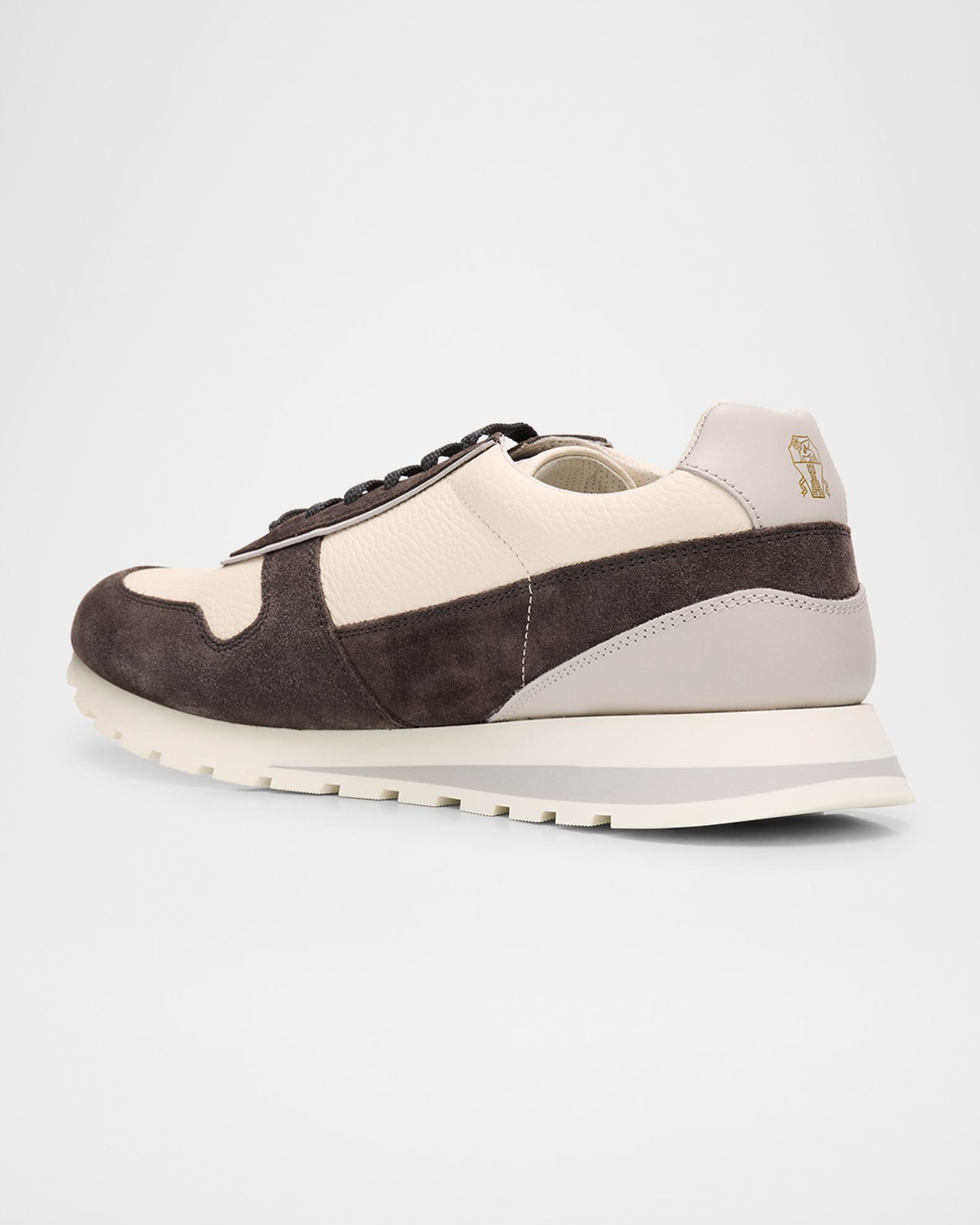 Brunello Cucinelli MenGray ShoeCalfskin Leather Suede Sneakers Italy Size 41 1/3 BRUNELLO CUCINELLI 1100$ Washed Suede Sneakers With Natural  main image 2