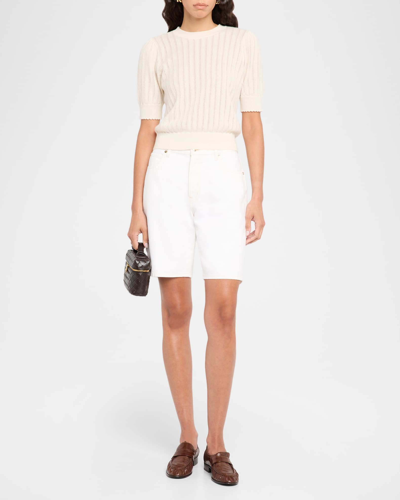 The Ladder Pointelle Cashmere Sweater 1