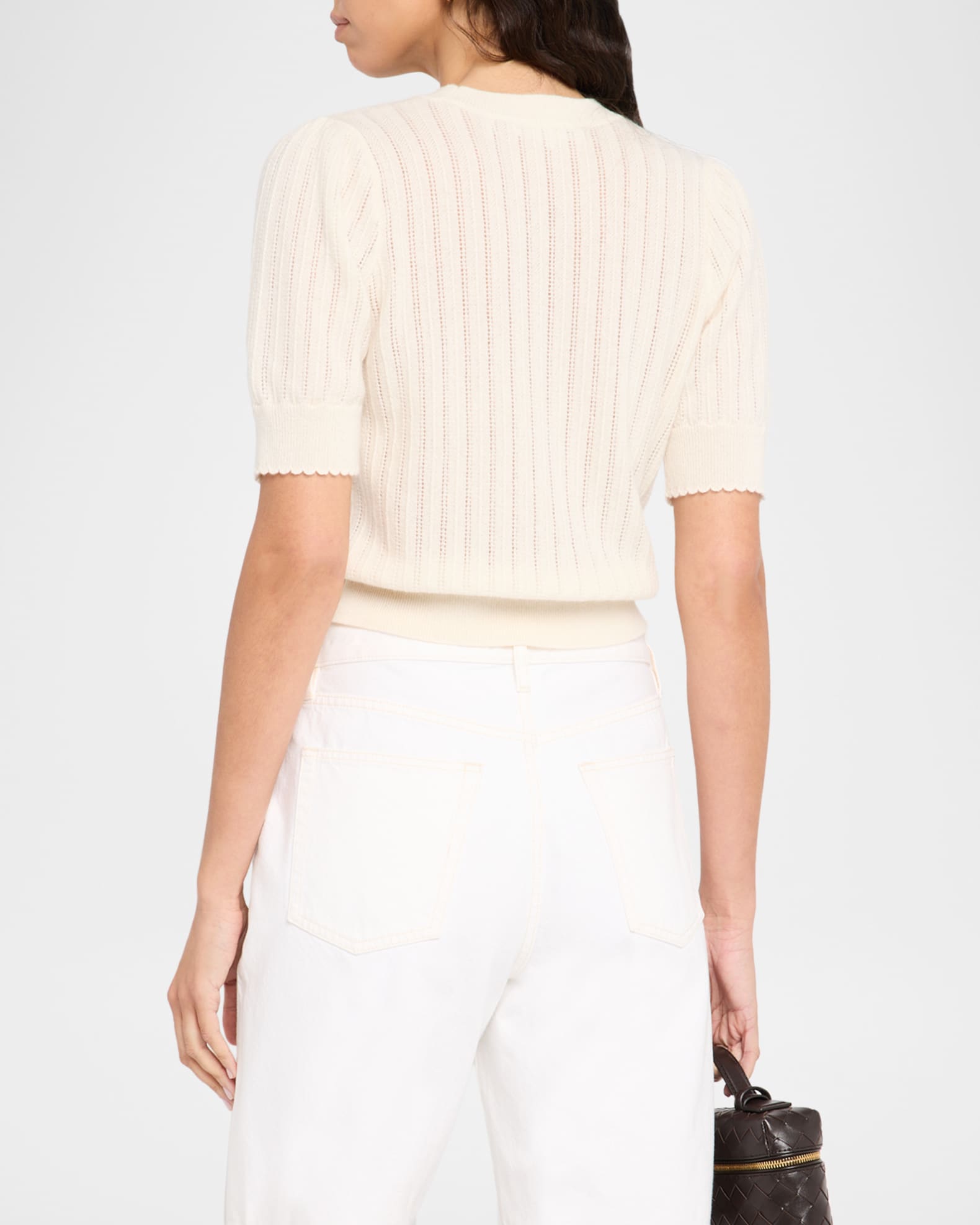 The Ladder Pointelle Cashmere Sweater