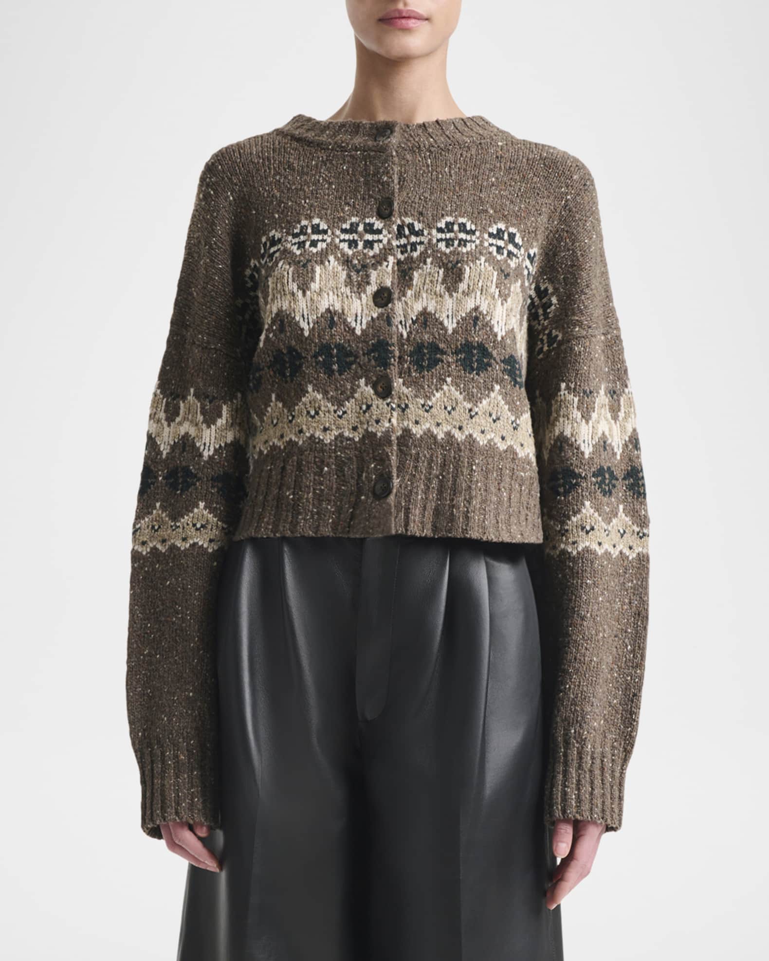 Cammie Fair Isle Crop Cardigan