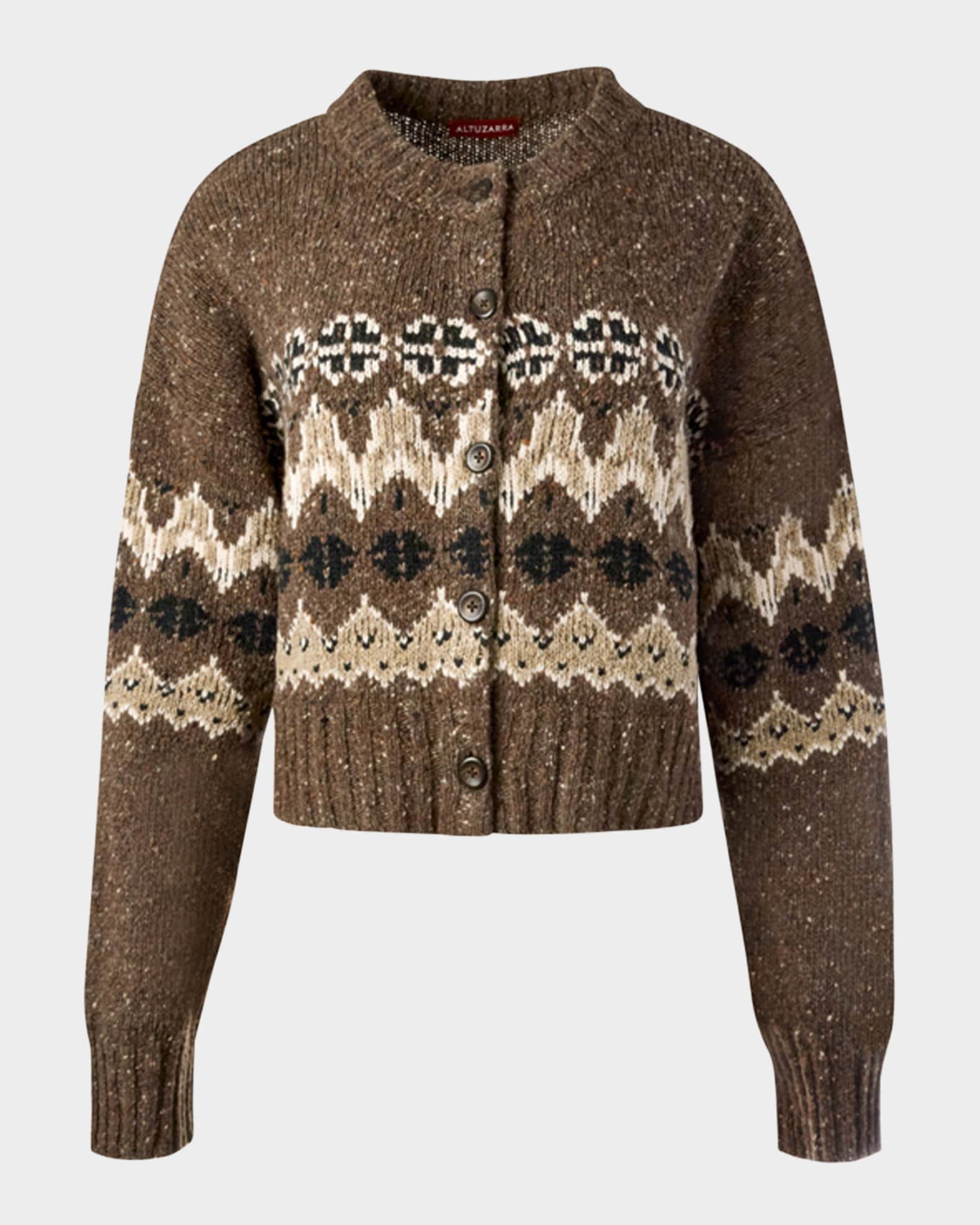 Cammie Fair Isle Crop Cardigan 0