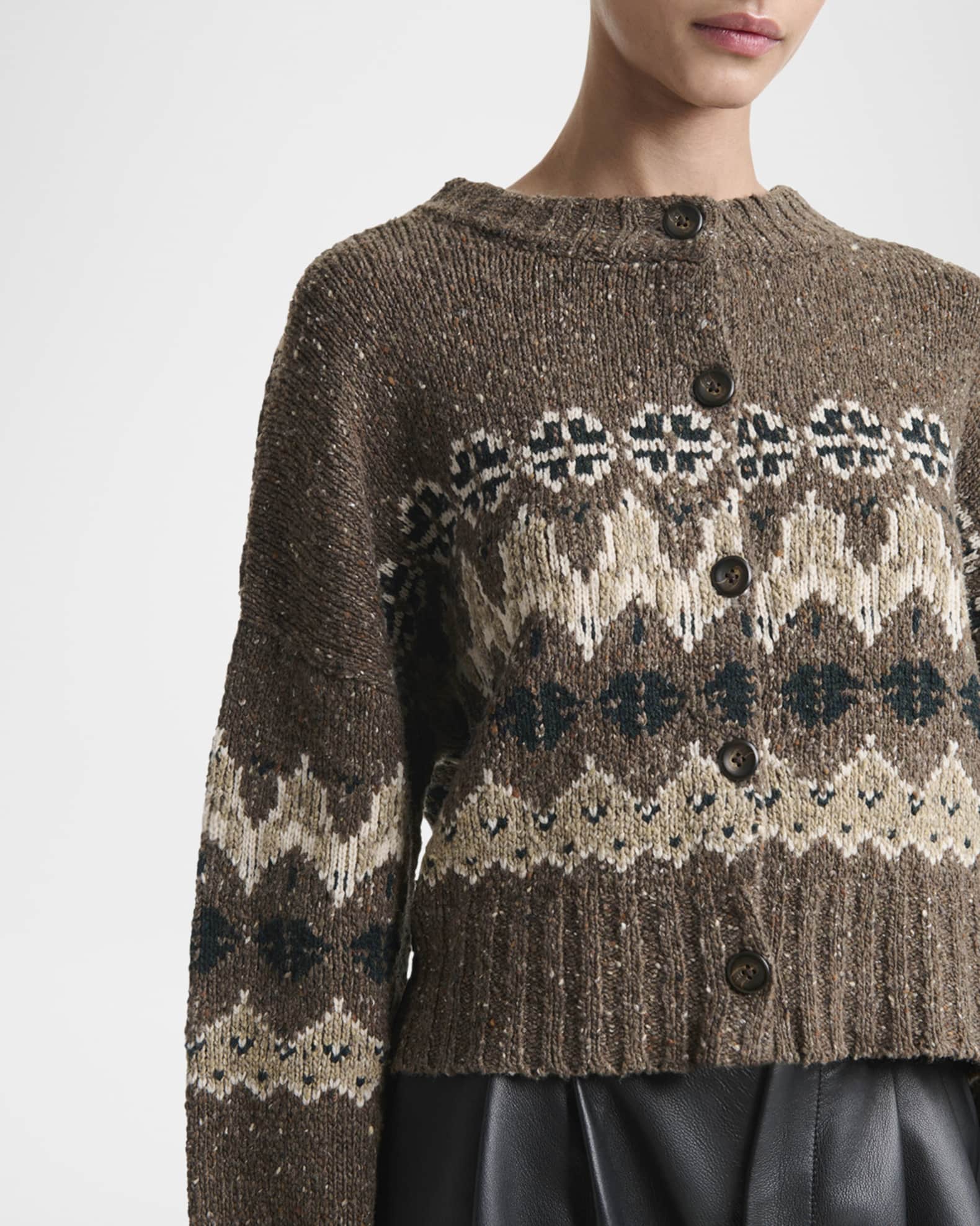 Cammie Fair Isle Crop Cardigan