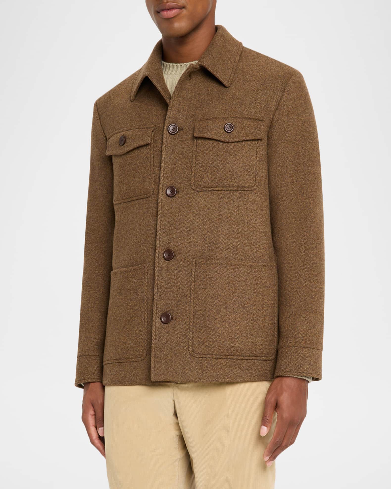 Loro Piana Men's Devis Caban Wish® Wool and Cashmere Jacket