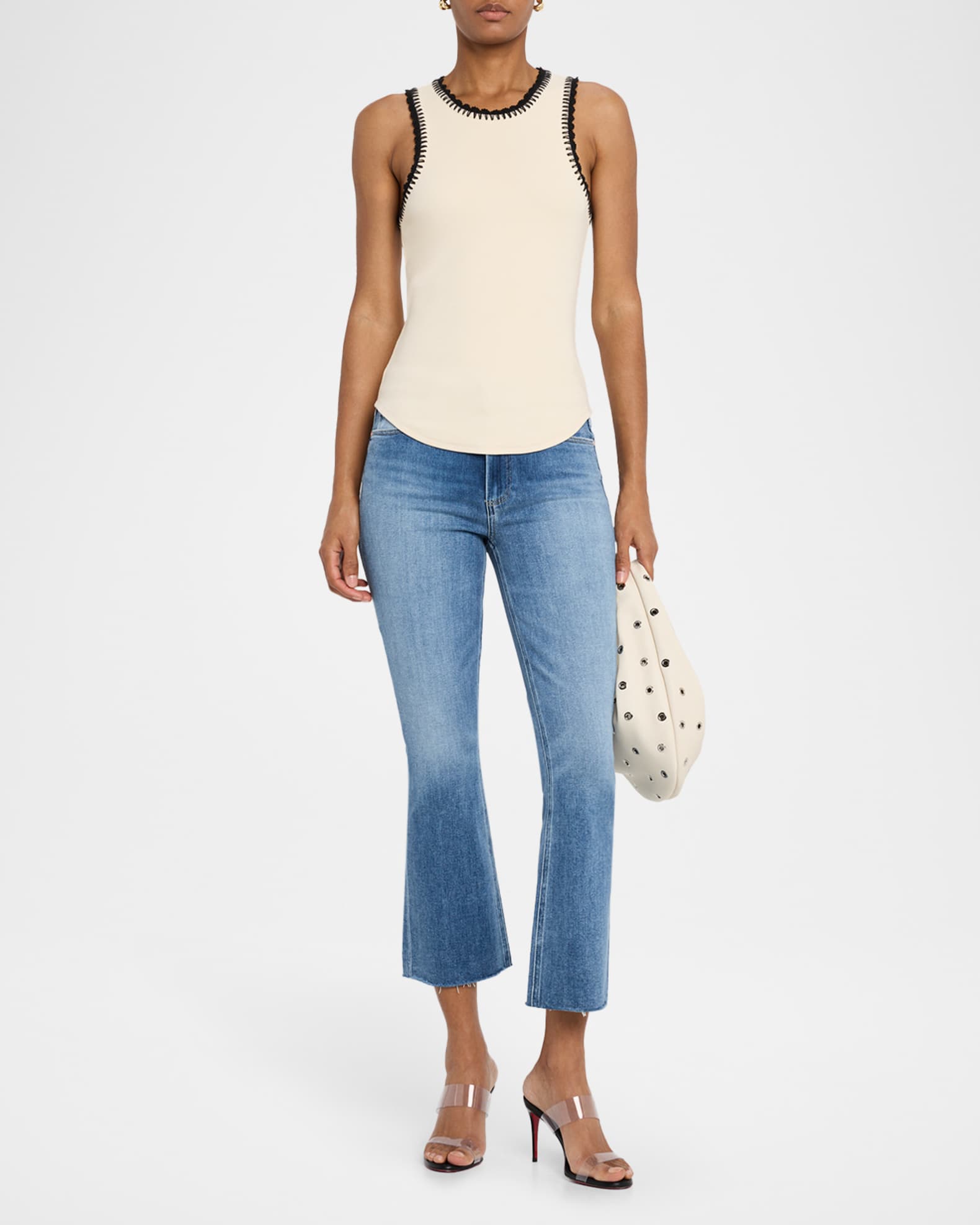 Lizzie Crochet-Trim Tank Top  1