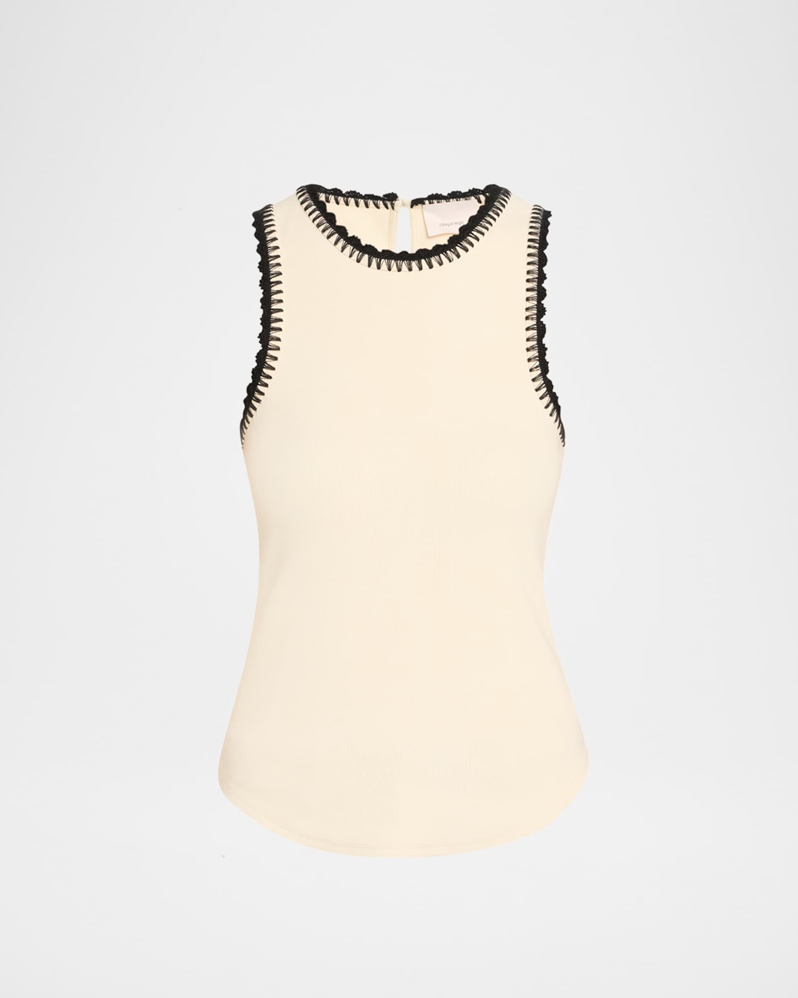 Lizzie Crochet-Trim Tank Top  0