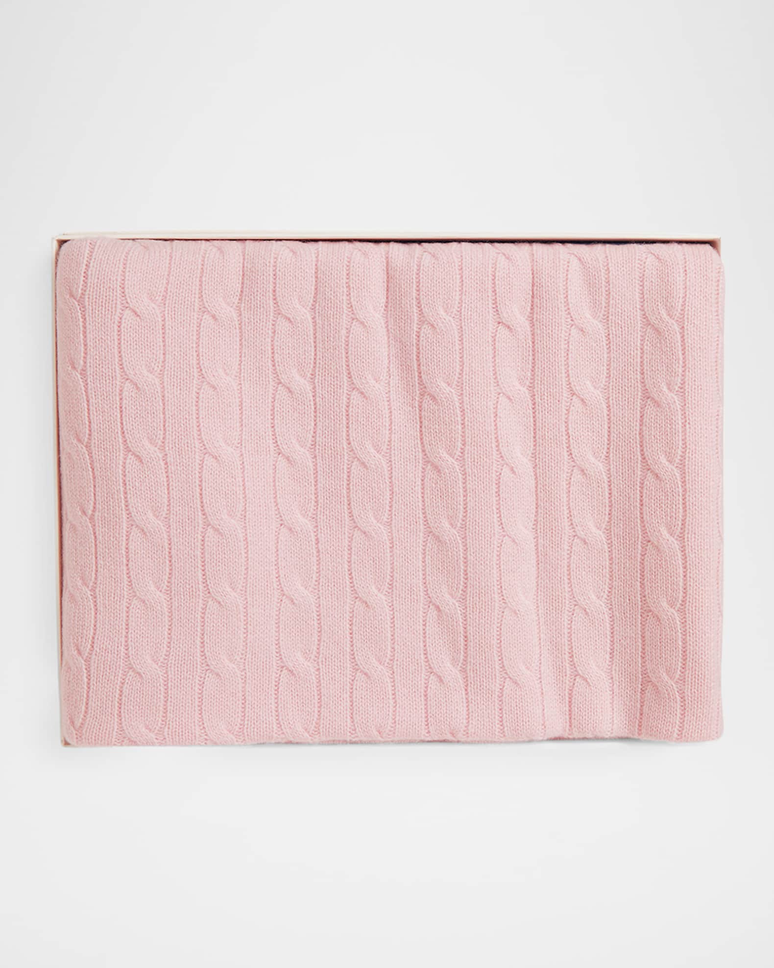 Girl's Cashmere Cable-Knit Baby Blanket 1