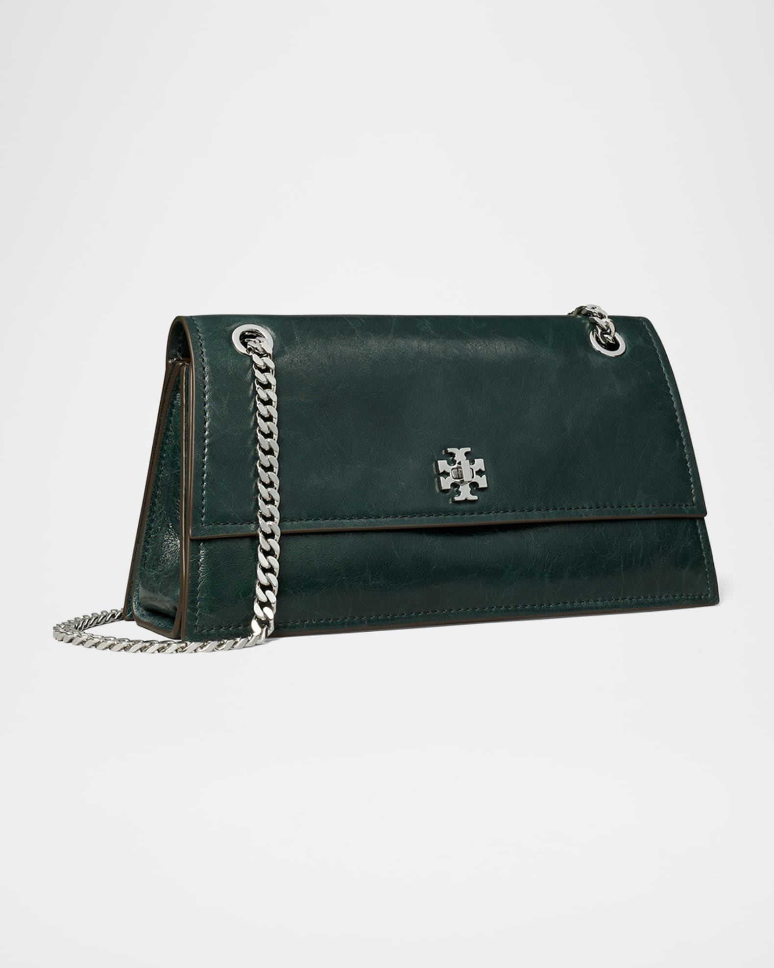 【Tory Burch】NEW Kira Pebbled Leather Shoulder Bag Tory Burch Kira Leather Flap Shoulder Bag | Neiman Marcus
