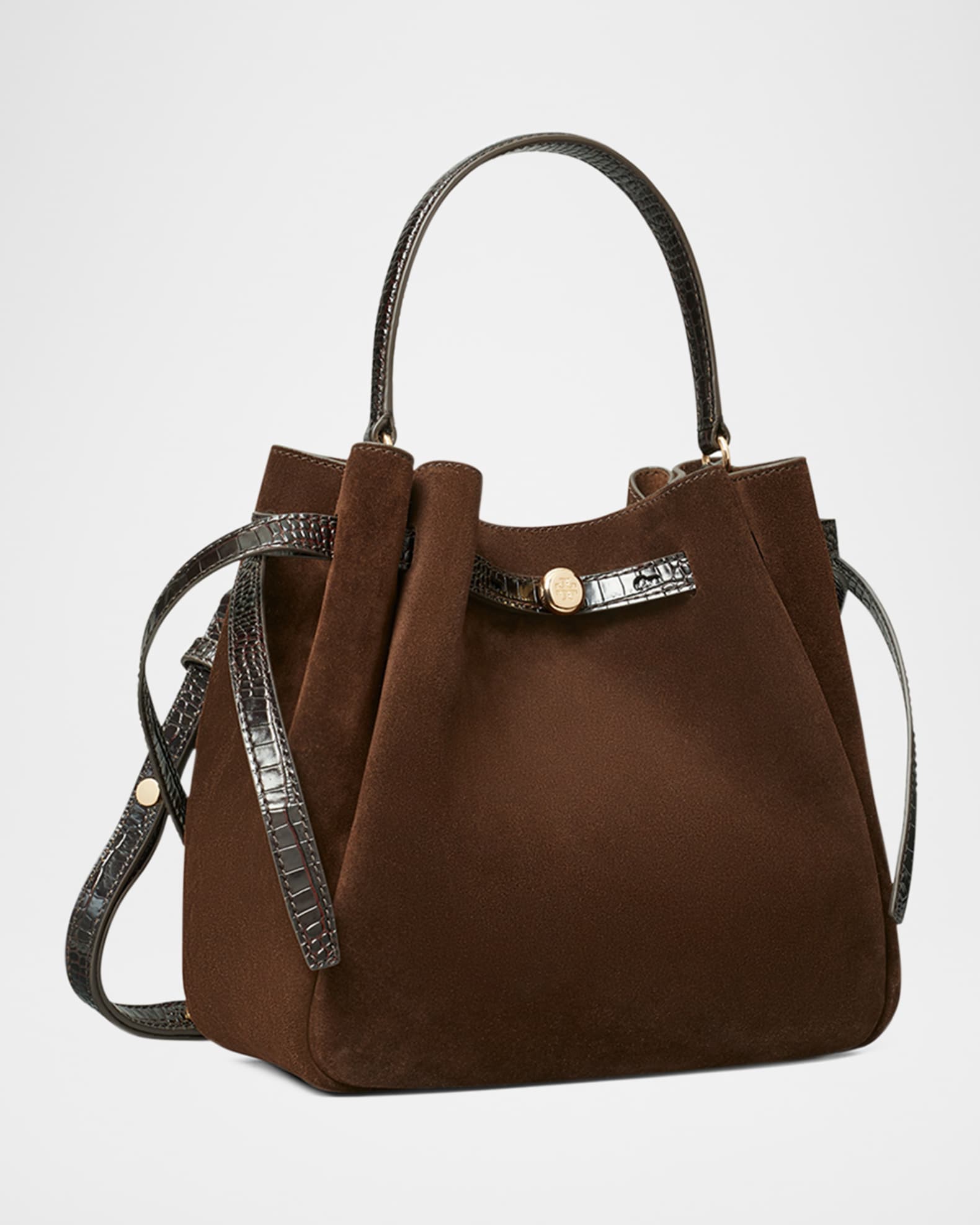 【Tory Burch】Romy Suede Bucket Bag Romy Suede Bucket Bag: Women's Designer Crossbody Bags