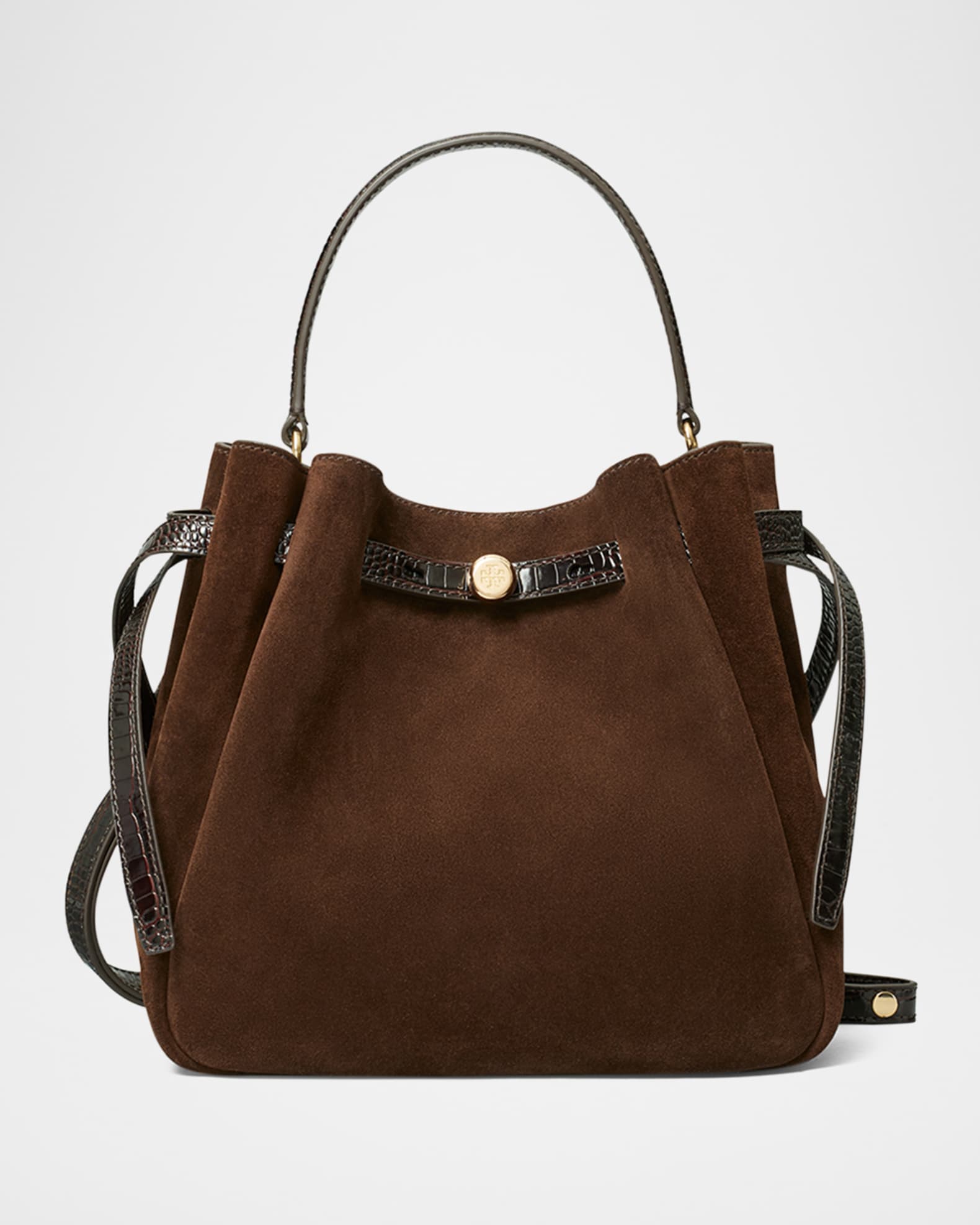 【関税・送料込み】TORY BURCH BROWN LEATHER ROMY BUCKET BAG Romy Bucket Bag: Women's Designer Crossbody Bags | Tory Burch