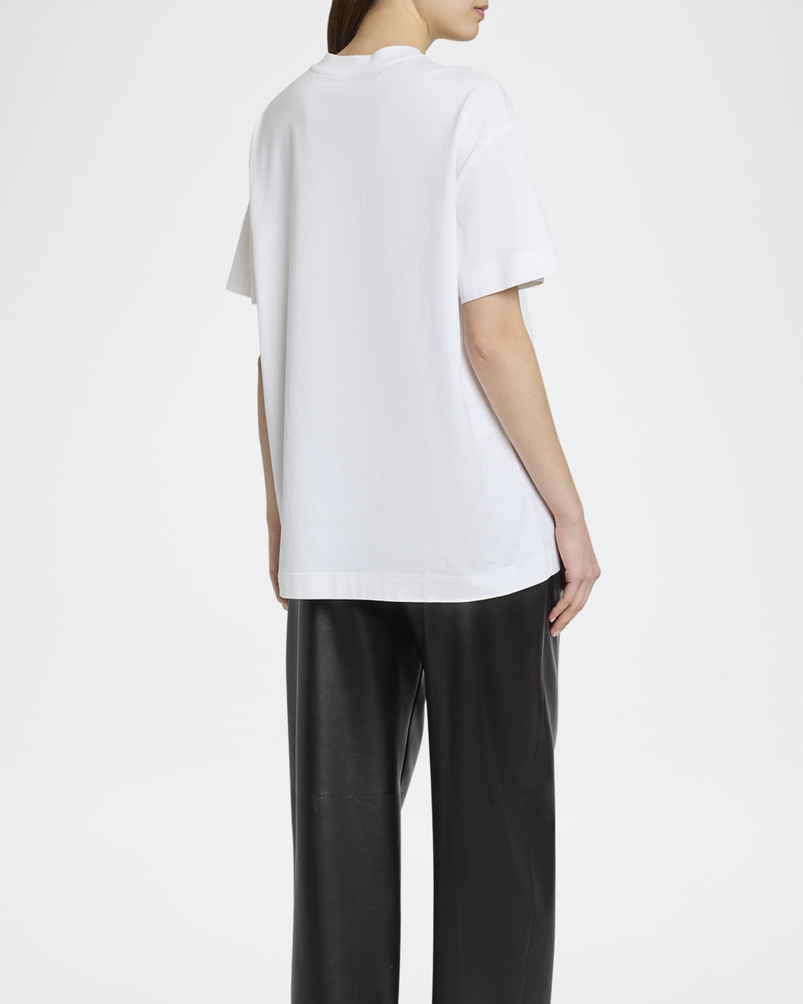 ☆【新品】GIVENCHY 12A ロゴT 白 レディースM相当 Givenchy Logo Tape Boxy T-Shirt | Neiman Marcus
