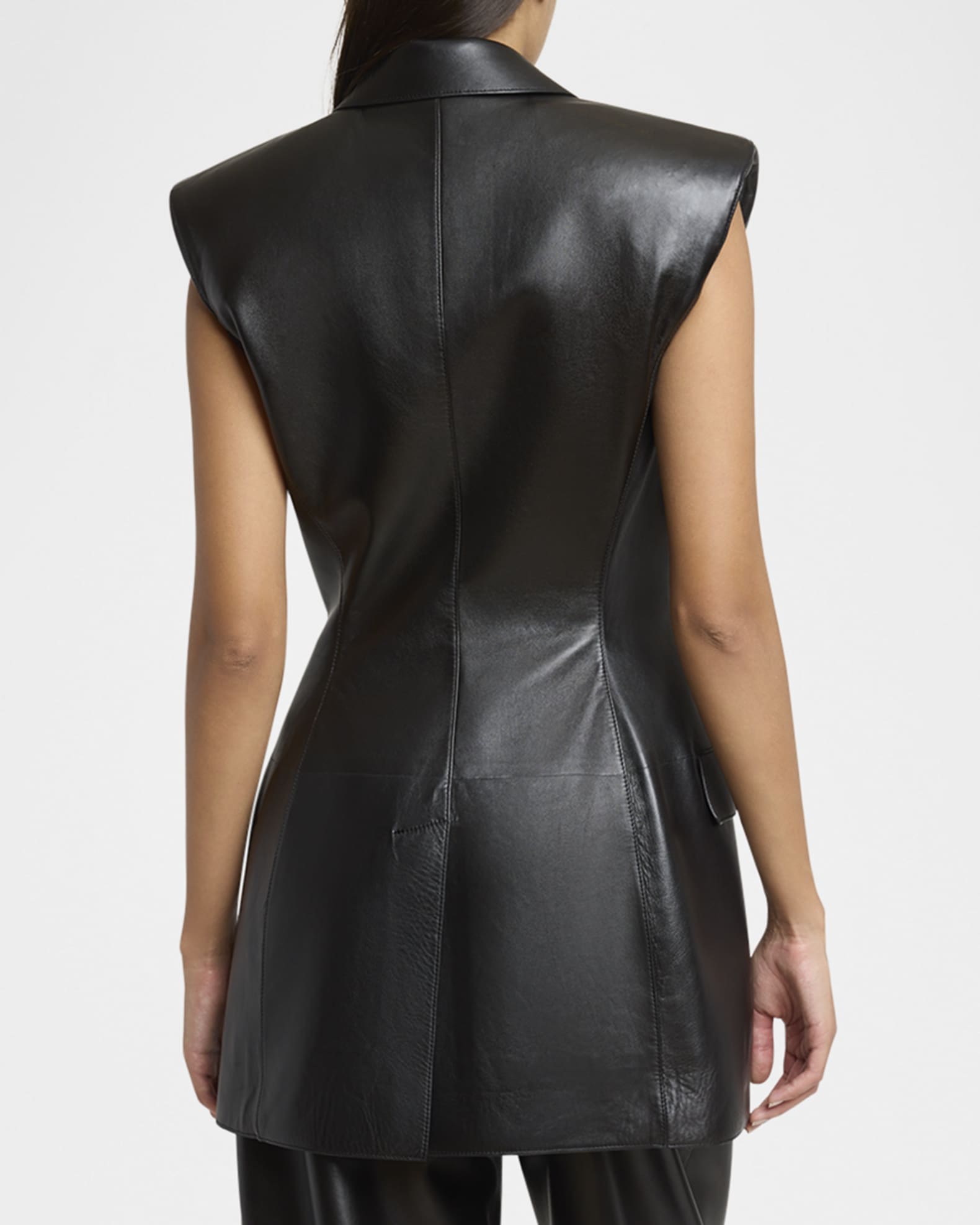 ジャケット・アウター Givenchy 2017 Leather Sleeveless Jacket Givenchy Sleeveless Double-Breasted Leather Jacket | Neiman Marcus