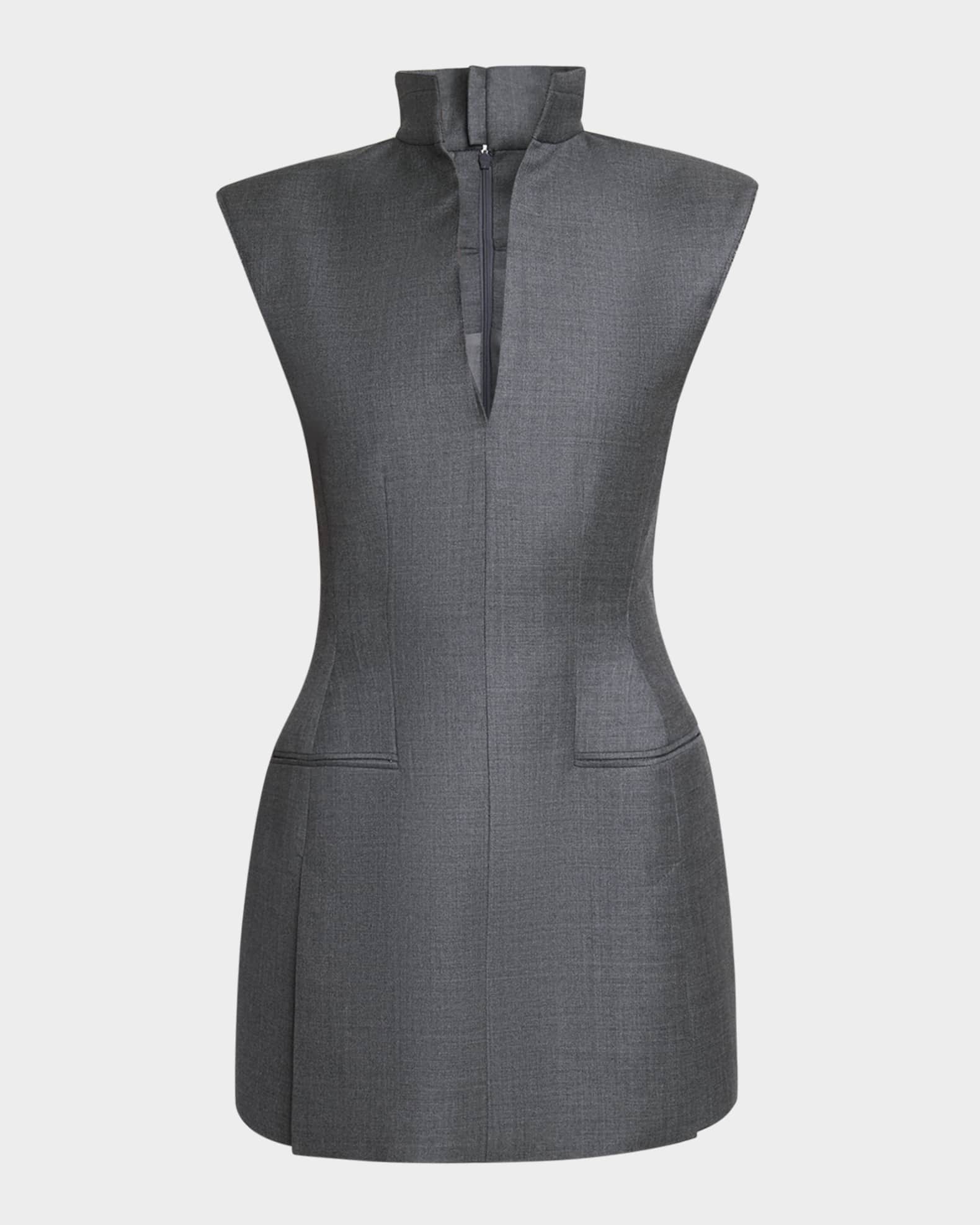 Sleeveless Jacket Mini Dress 0