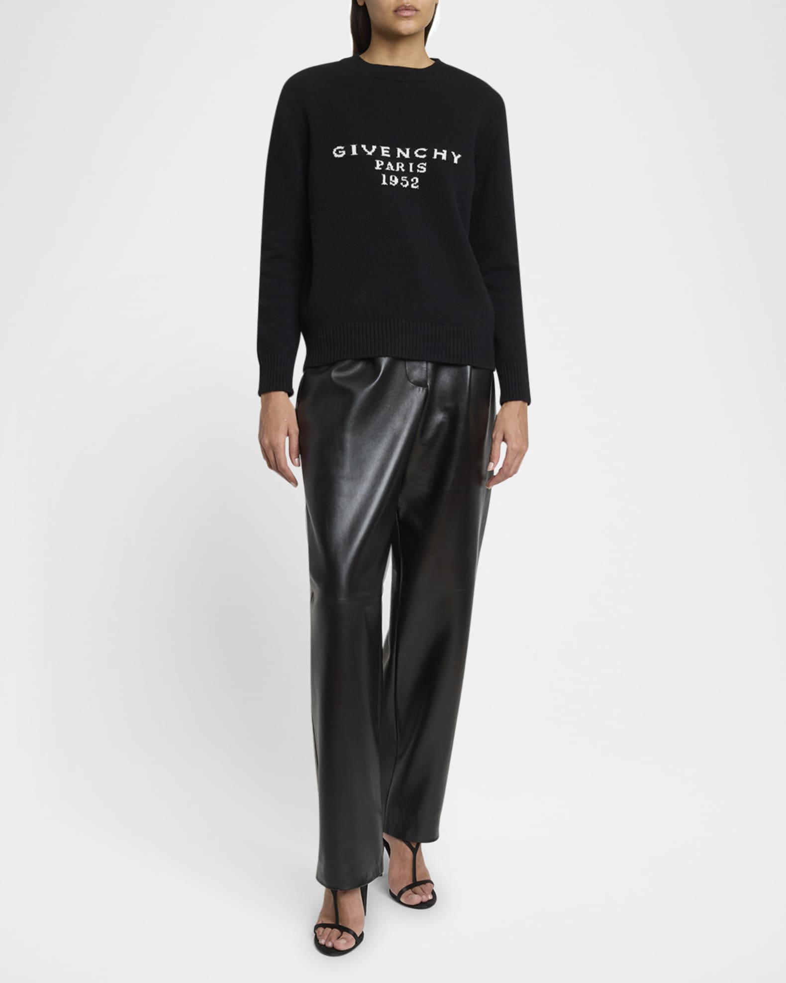 Logo Wool-Blend Crewneck Sweater 1