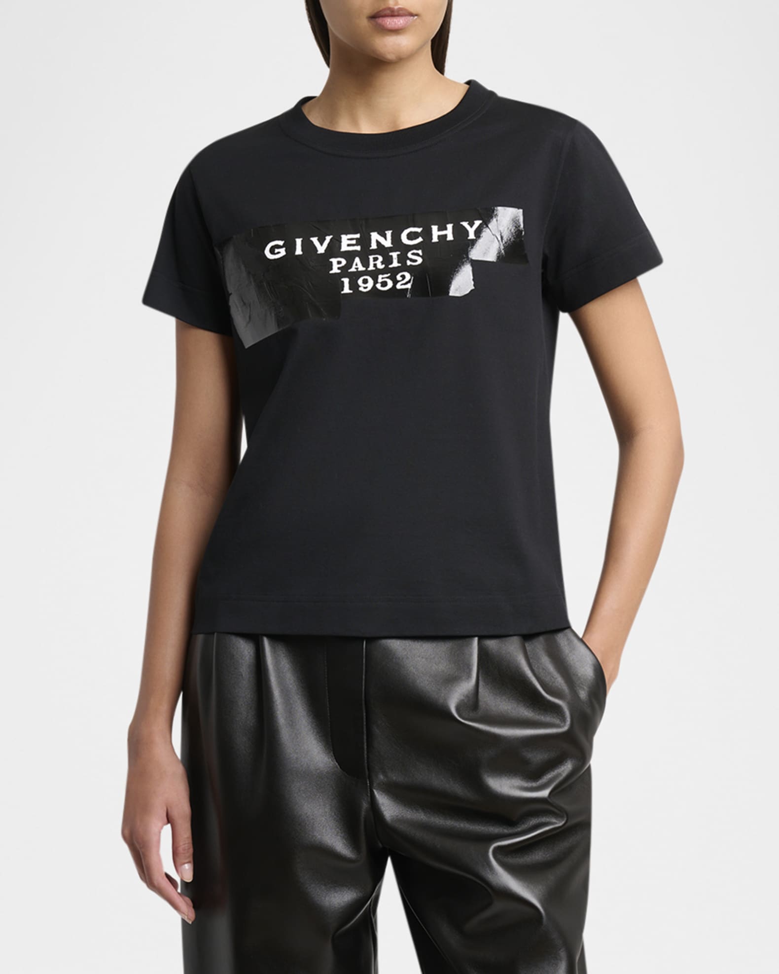 Givenchy Logo Tape Regular T-Shirt | Neiman Marcus