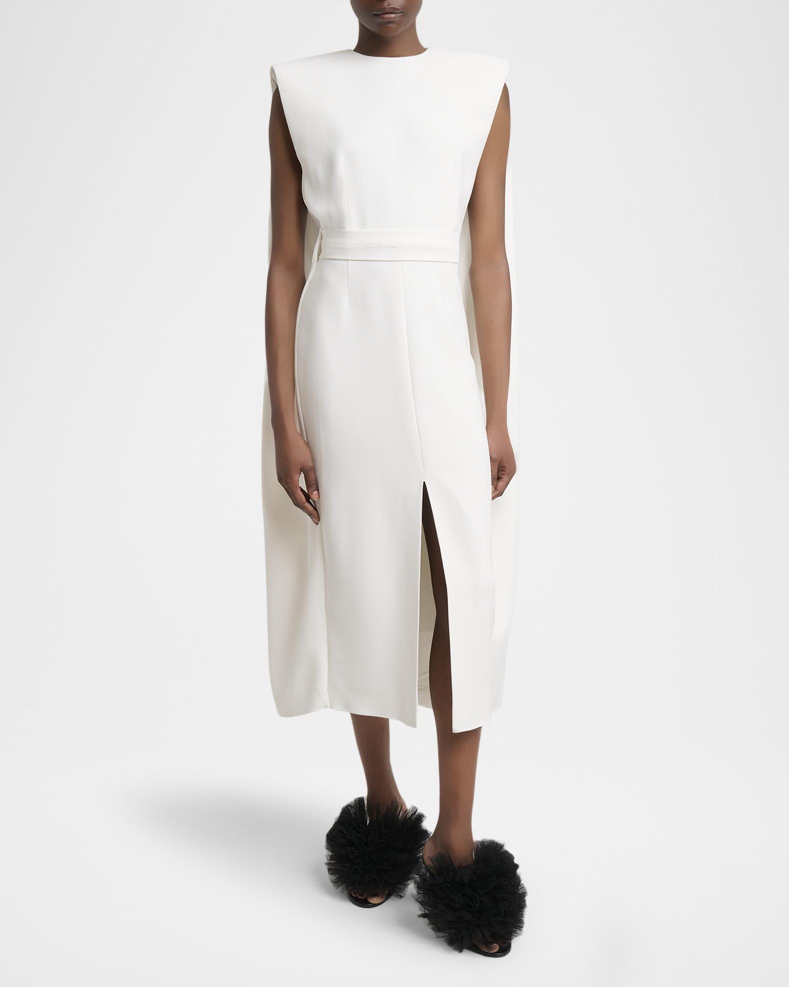 Givenchy Sleeveless Crepe Midi Cape Dress | Neiman Marcus