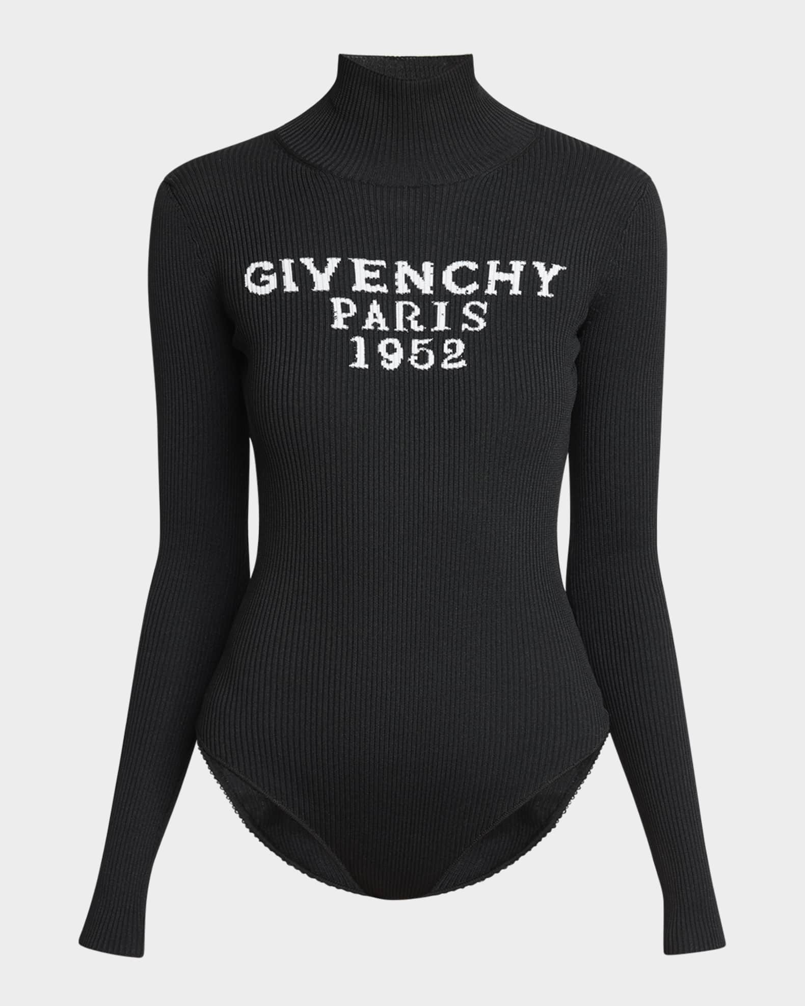 High-Neck Logo-Print Bodysuit 0