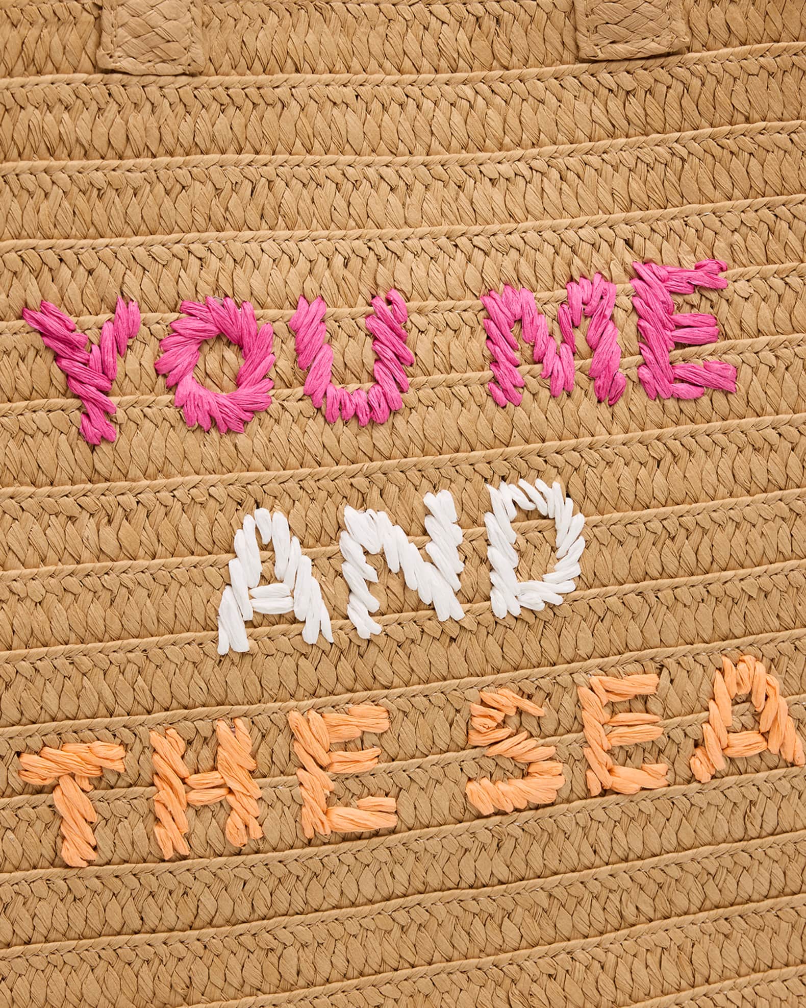 BTB Los Angeles You Me And The Sea Woven Straw Tote Bag