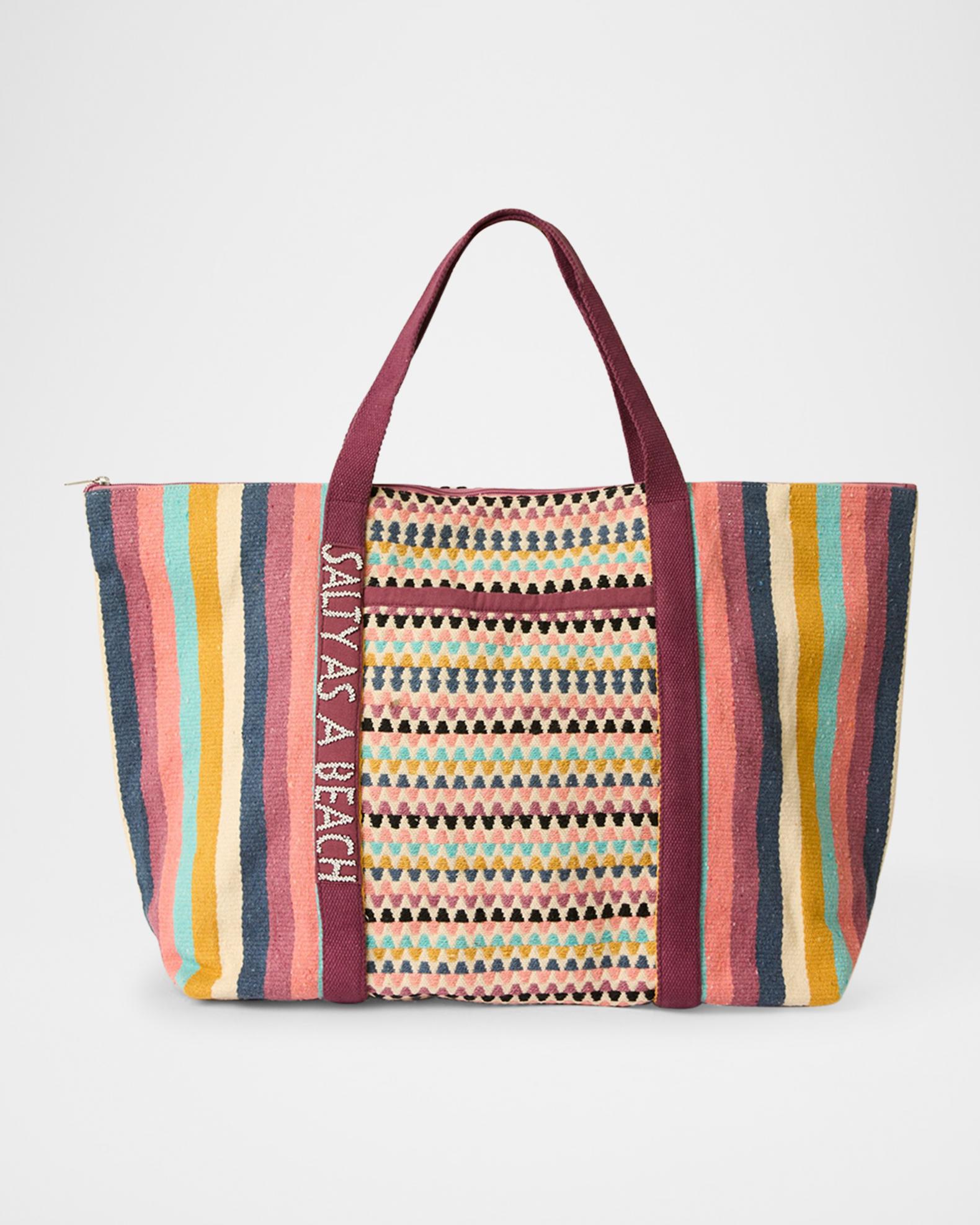 BTB Los Angeles Salty As A Beach Striped Canvas Tote Bag | Neiman 