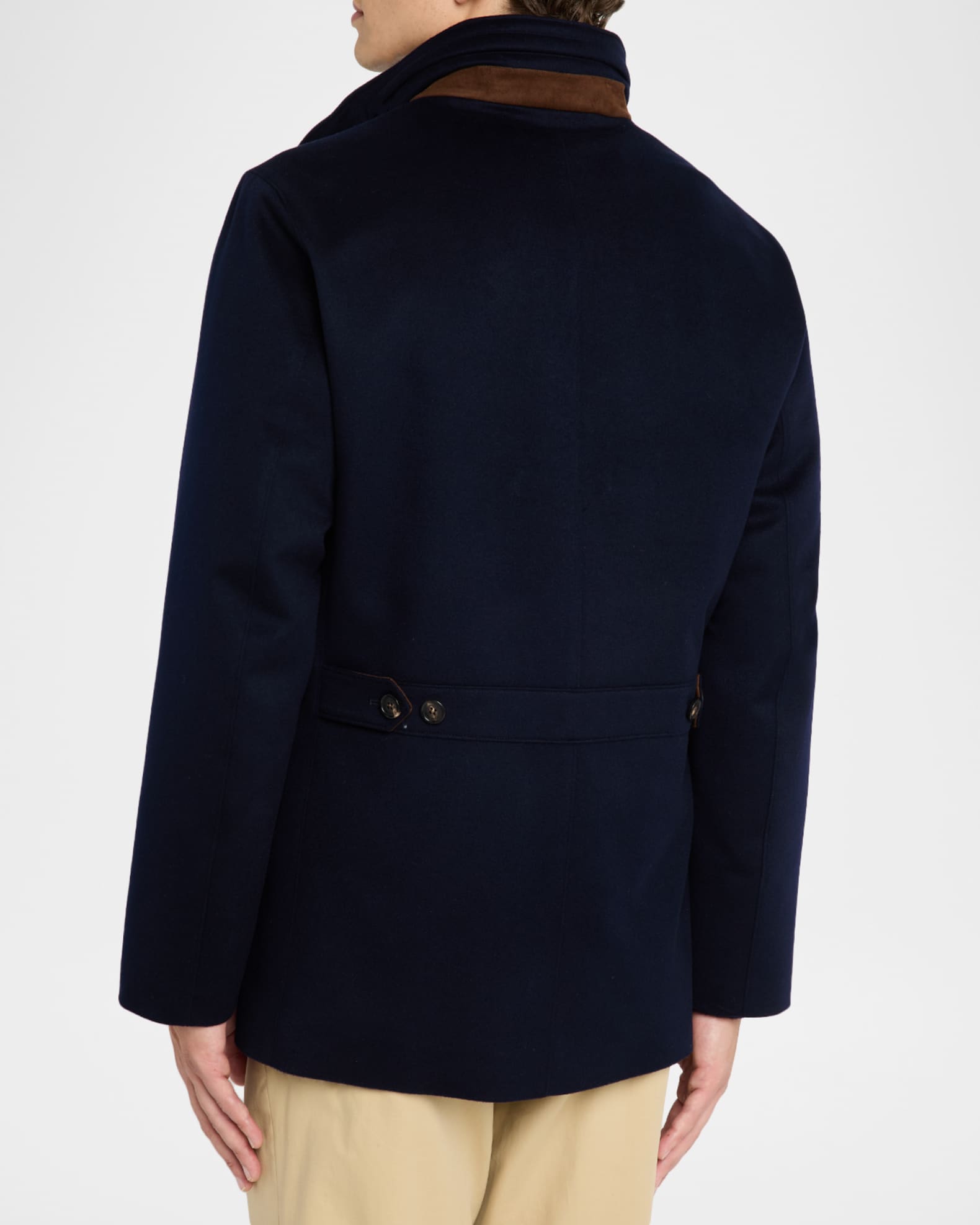 Loro Piana Men's Winter Voyager Baby Cashmere Caban Jacket