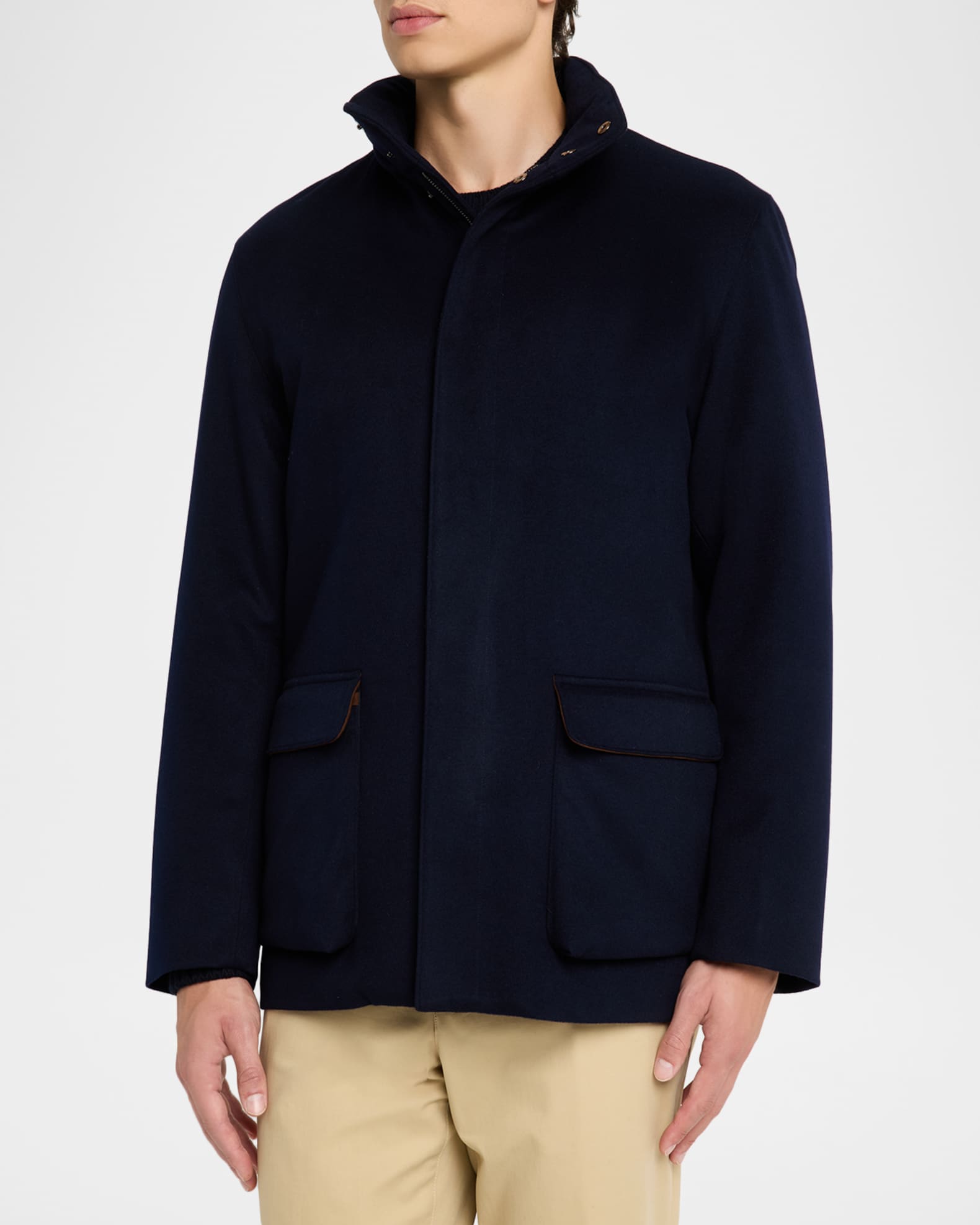 ロロピアーナ　ベイビーカシミヤ　VOYAGER 　ジャケット 　サイズ52 Loro Piana Men's Winter Voyager Baby Cashmere Caban Jacket
