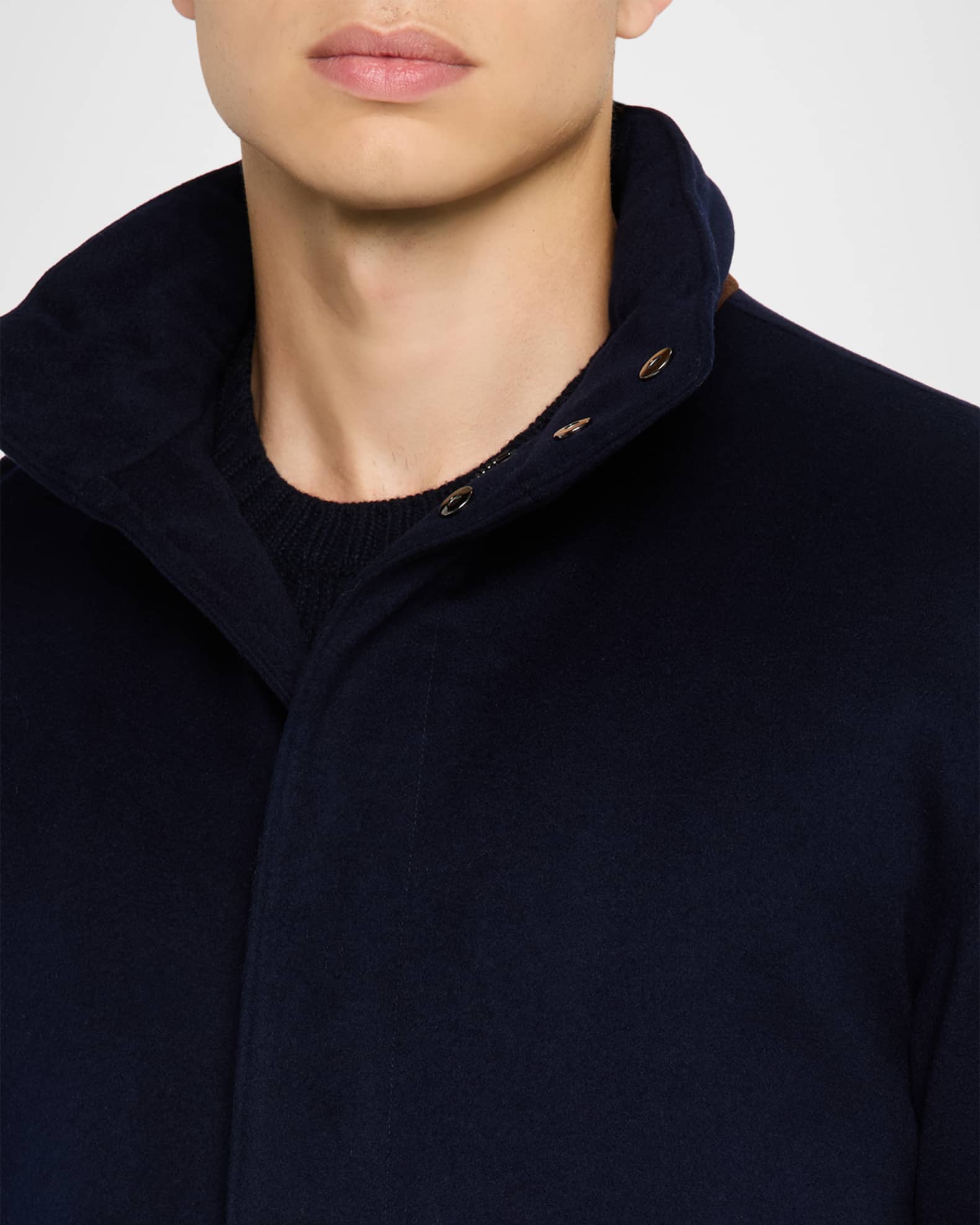 Loro Piana Men's Winter Voyager Baby Cashmere Caban Jacket