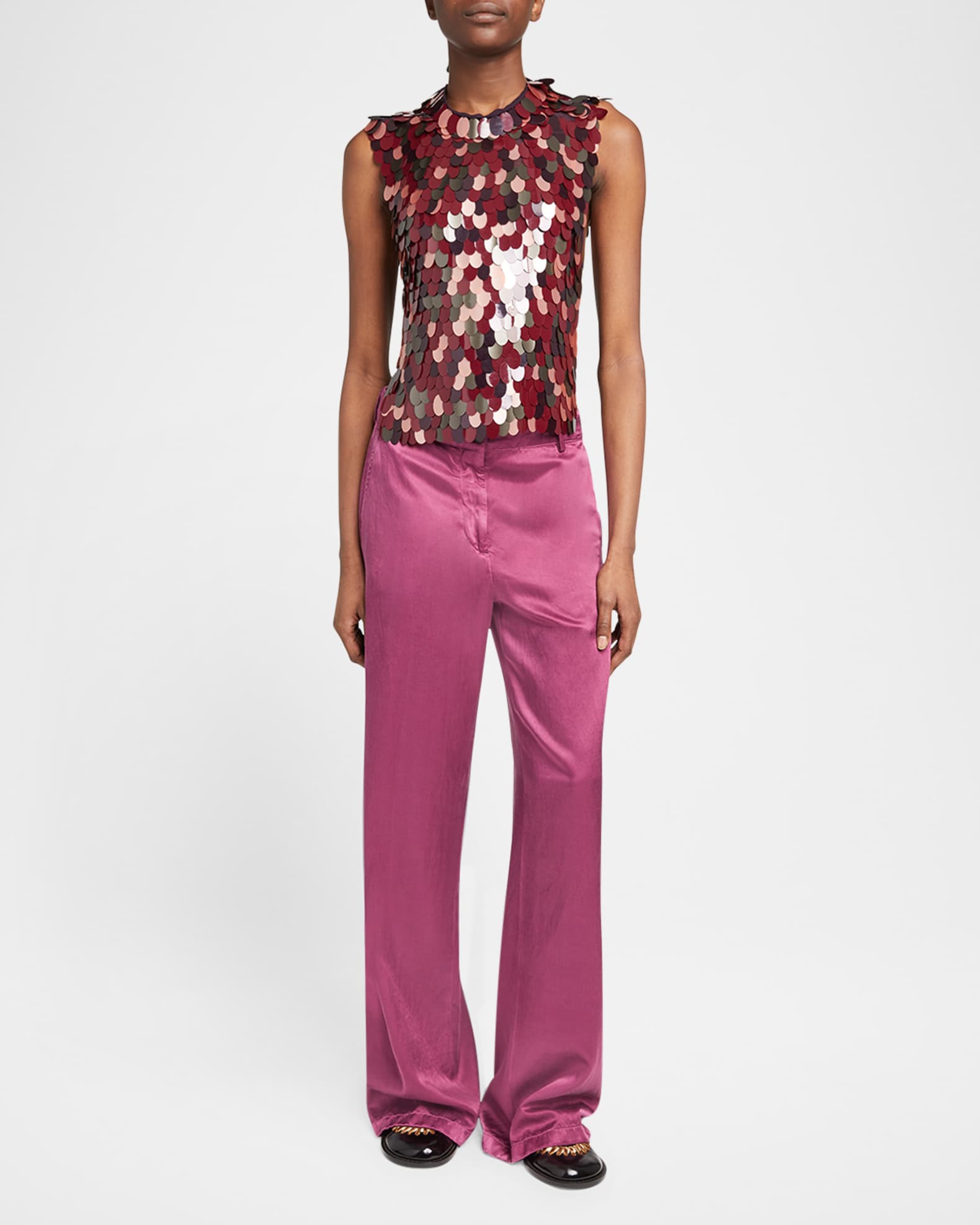 Dries Van Noten Carmasa Sequined Sleeveless Top | Neiman Marcus