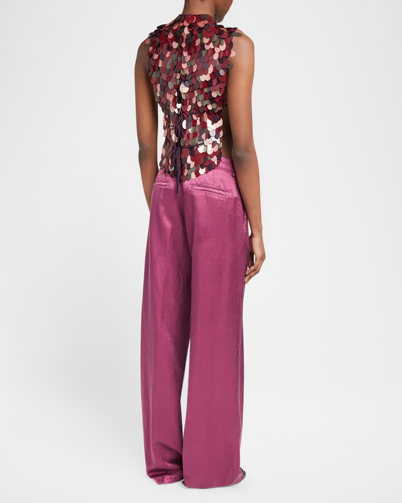Dries Van Noten Carmasa Sequined Sleeveless Top | Neiman Marcus