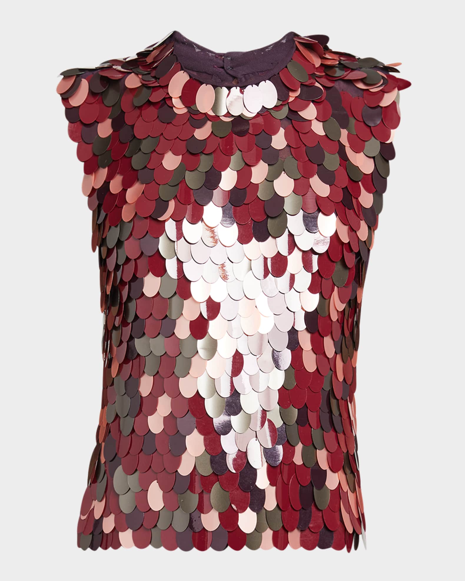 Dries Van Noten Carmasa Sequined Sleeveless Top | Neiman Marcus