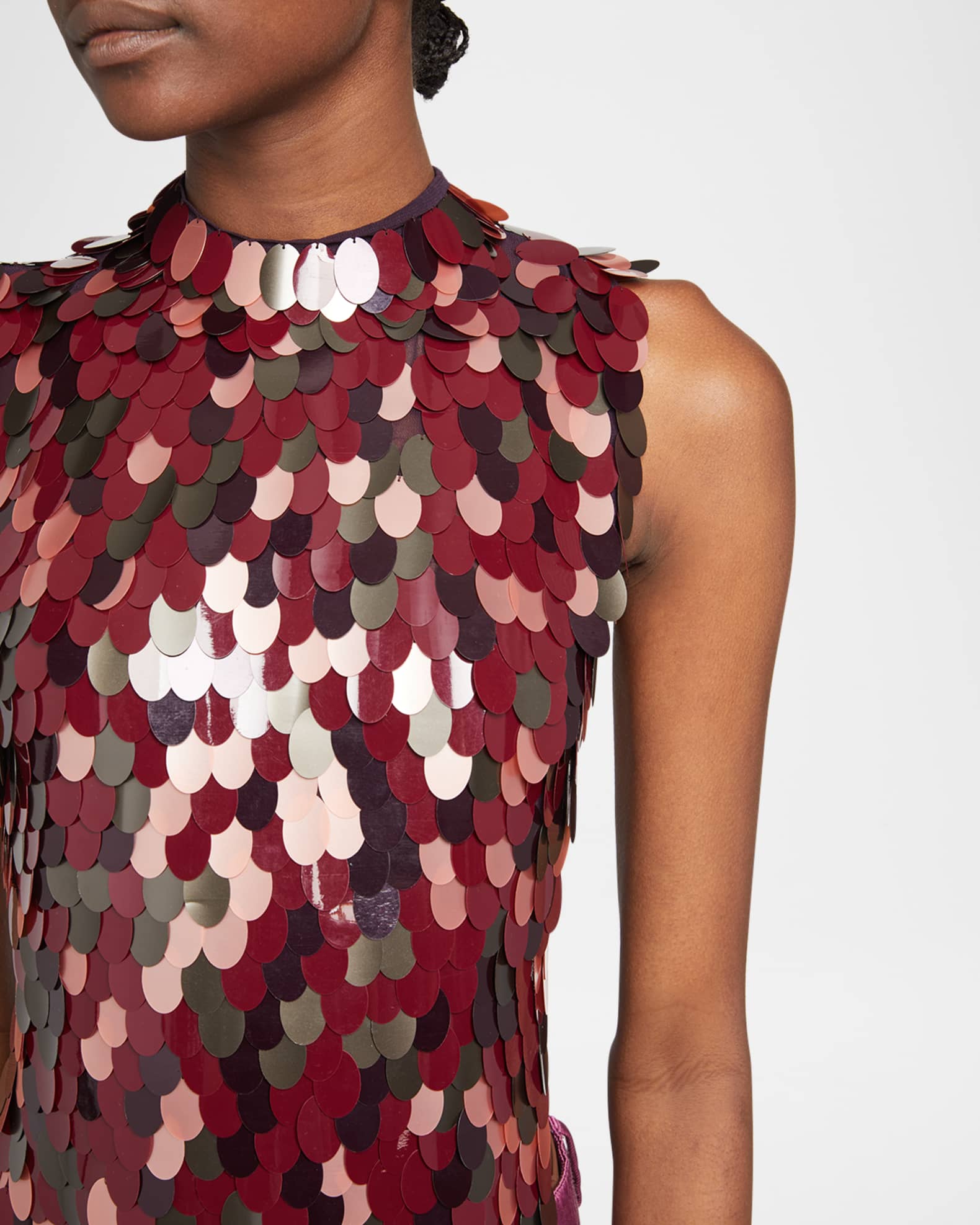 Dries Van Noten Carmasa Sequined Sleeveless Top | Neiman Marcus