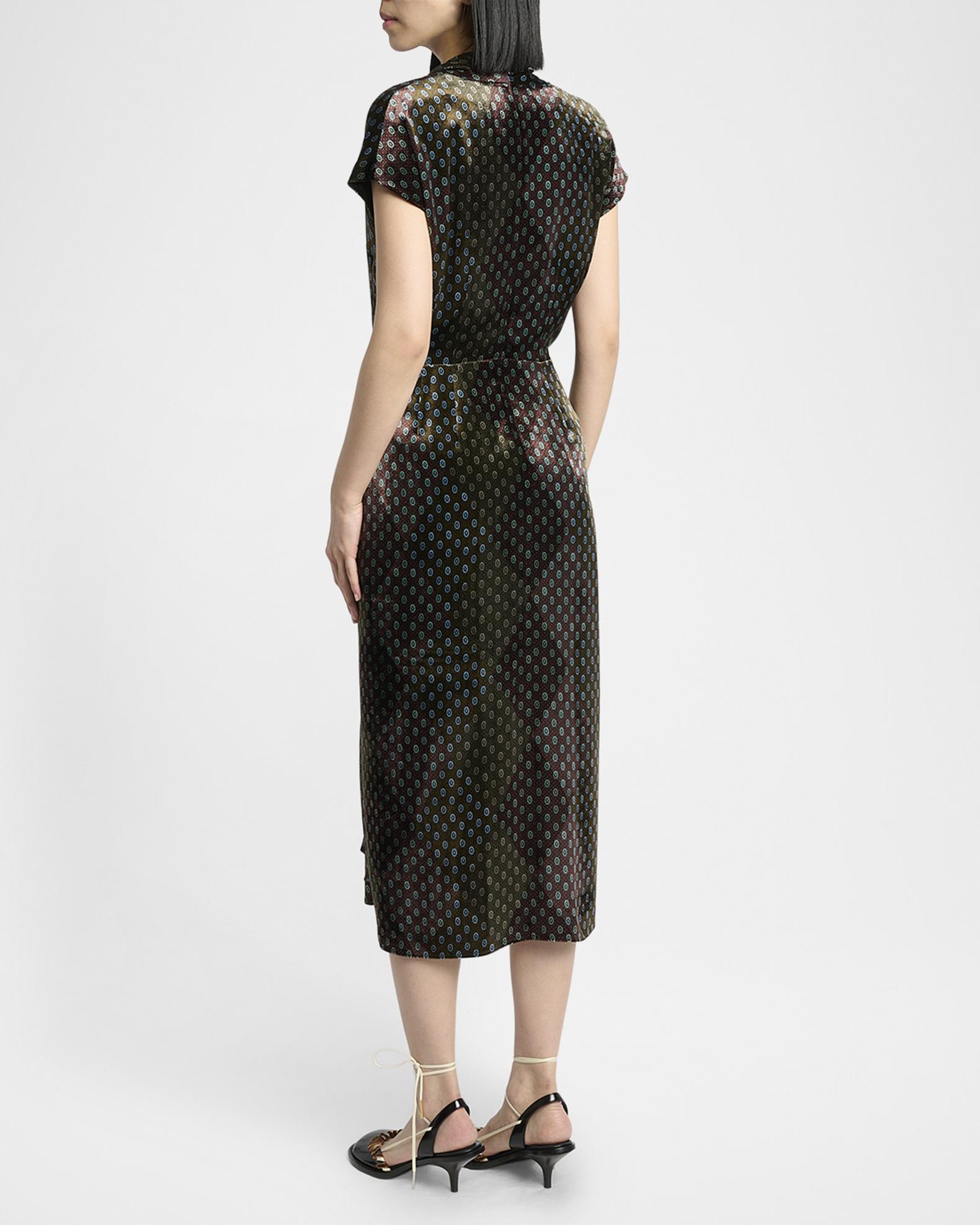 Dries Van Noten Dilian Silk Wrap Midi Dress | Neiman Marcus