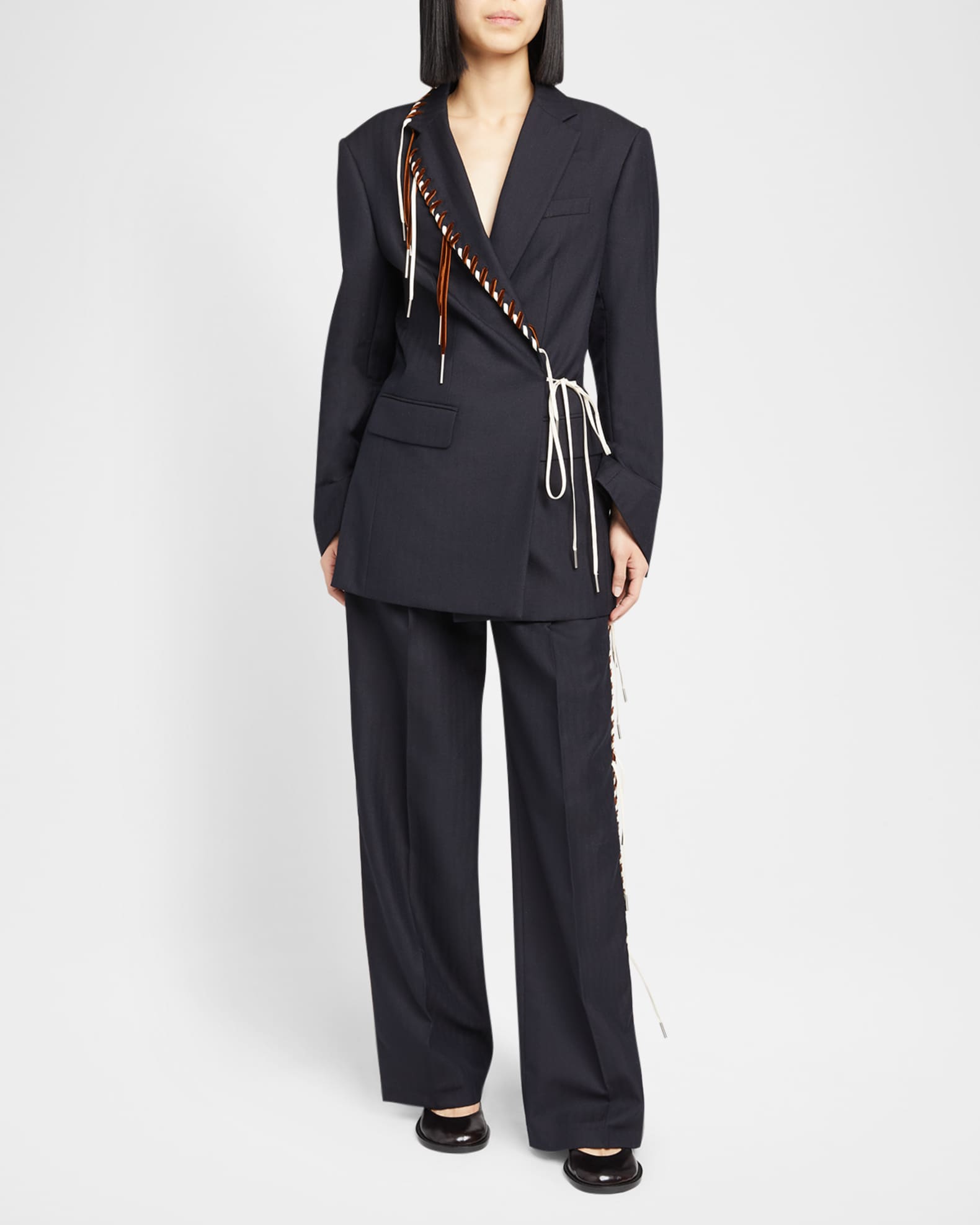Dries Van Noten Baftan Laced Wrap Blazer Jacket | Neiman Marcus
