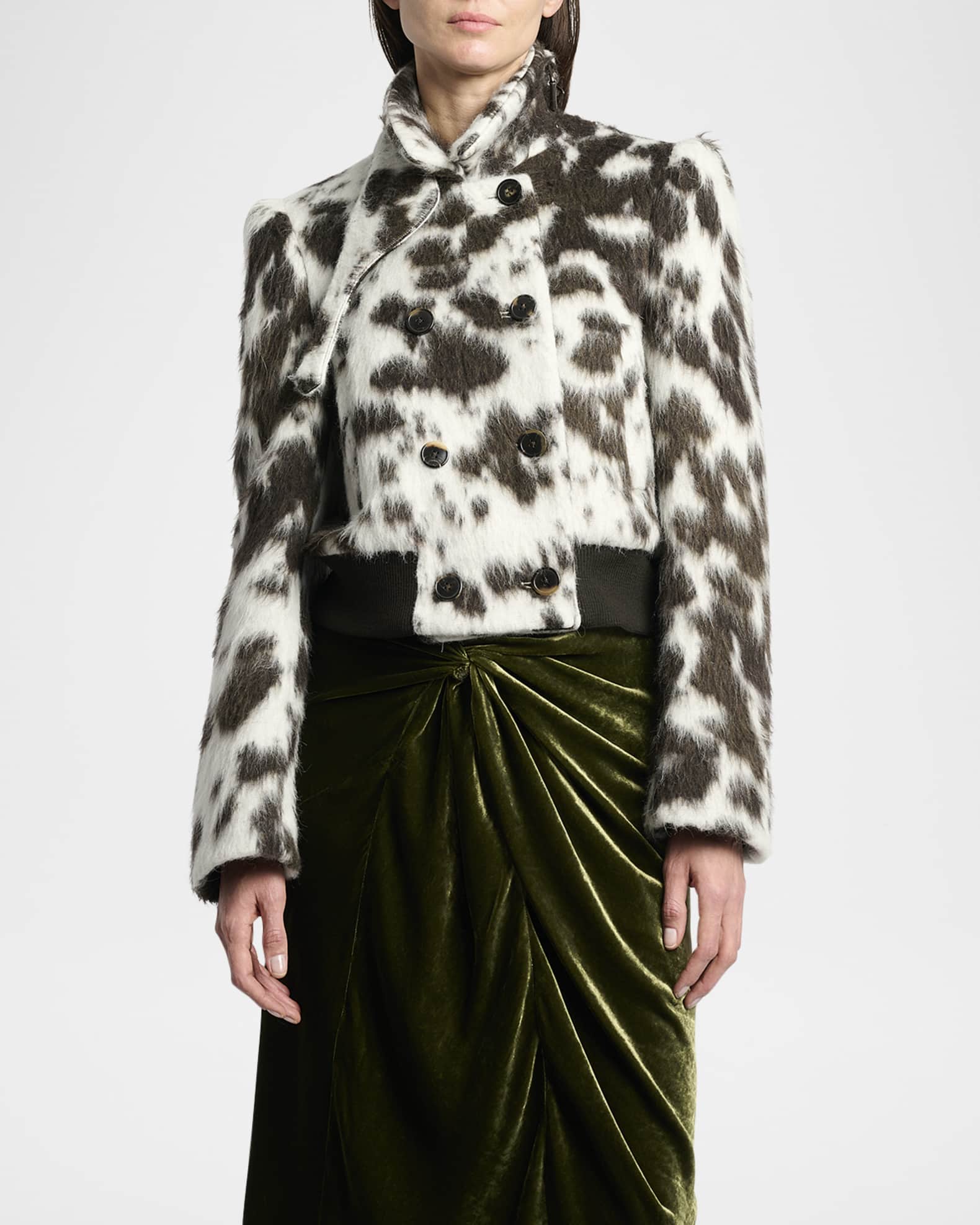 DRIES VAN NOTEN フローラル 絵画風 モノトーンジャガードブラウス DRIES VAN NOTEN フローラル 絵画風 モノトーンジャガードブラウス