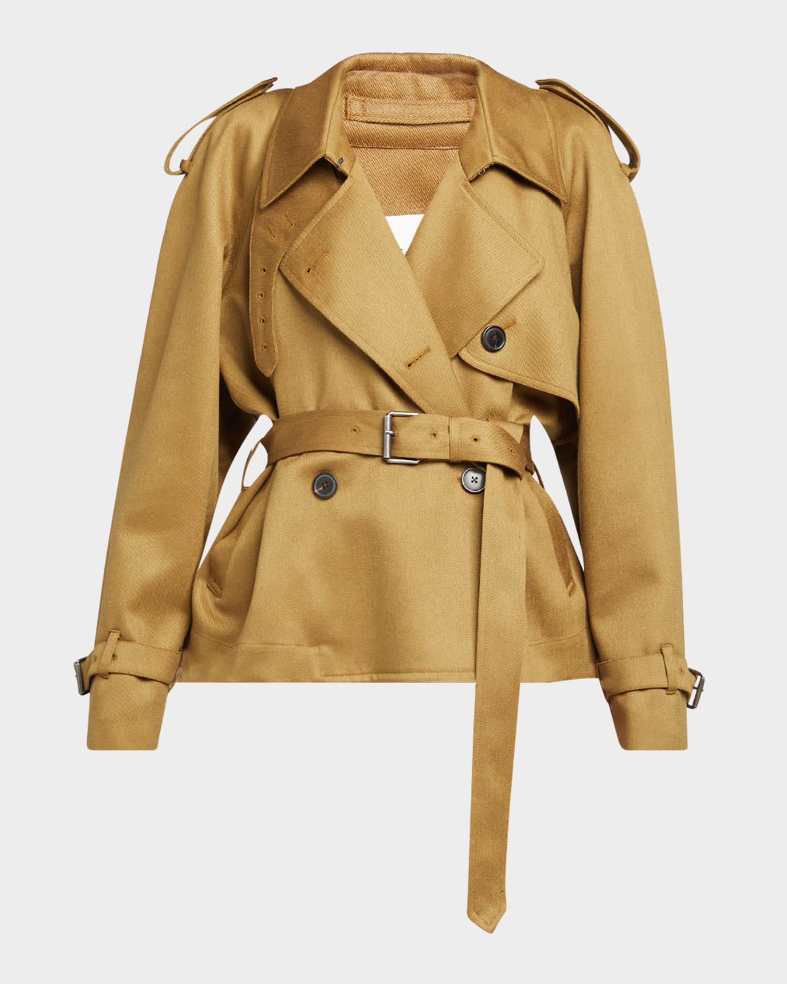 Dries Van Noten Ristos Belted Short Trench Coat | Neiman Marcus