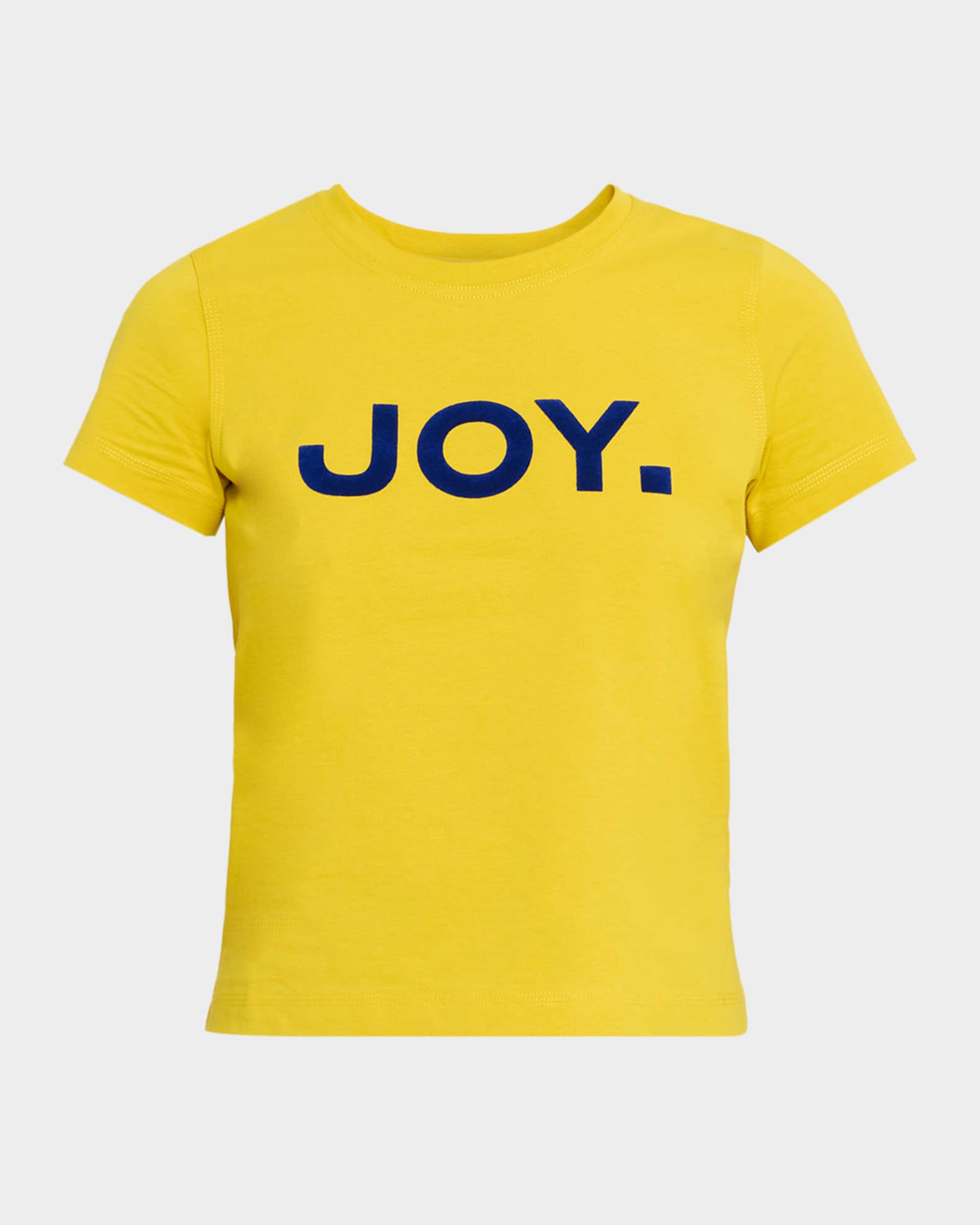 美品 MARC JACOBS マークジェイコブス 2025年モデル JOY SLIM TEE クルーネック 半袖 Tシャツ カットソー Sサイズ イエロー レディース 古着 中古 USED Marc Jacobs Joy Flocked Short-Sleeve Slim T-Shirt | Neiman Marcus