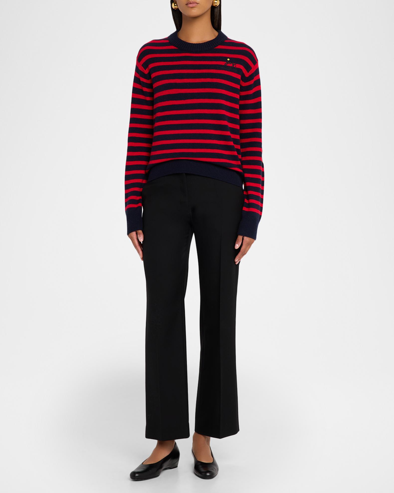Marc Jacobs Joy Striped Crewneck Sweater | Neiman Marcus