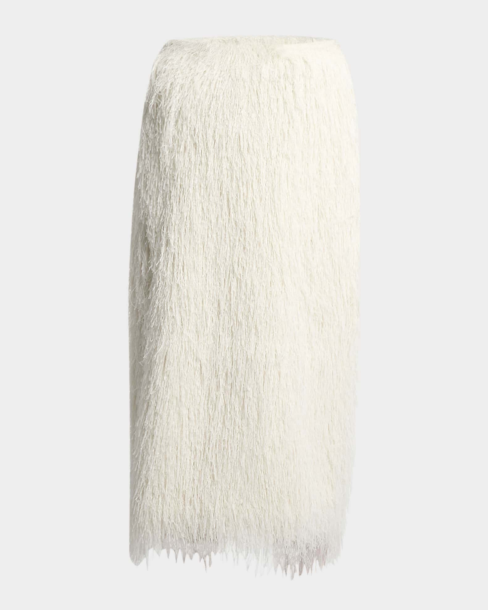 Dries Van Noten Sokna Fringed Midi Skirt | Neiman Marcus