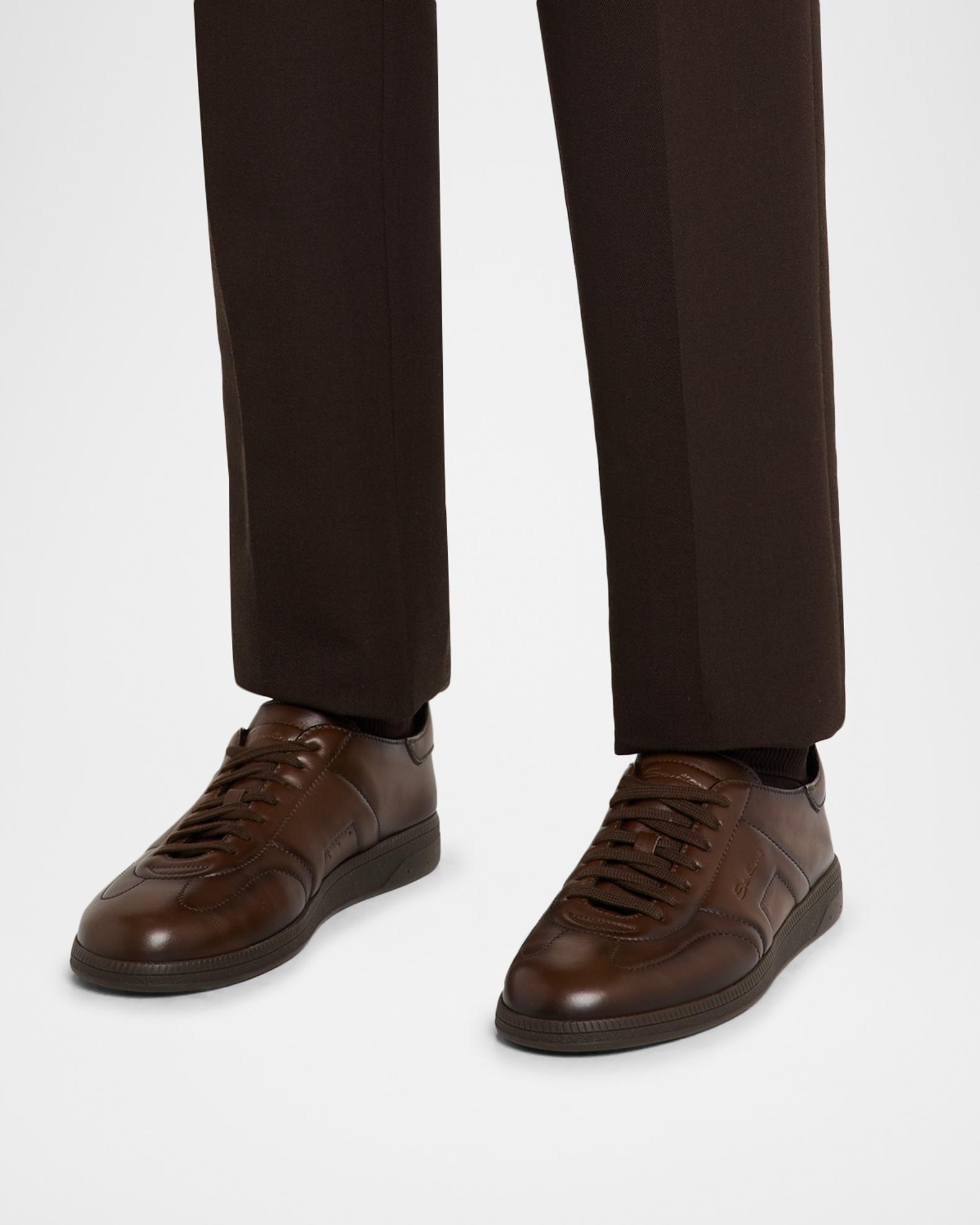 Santoni Men's Soft Burnished Calfskin Slip-On Sneakers | Neiman Marcus