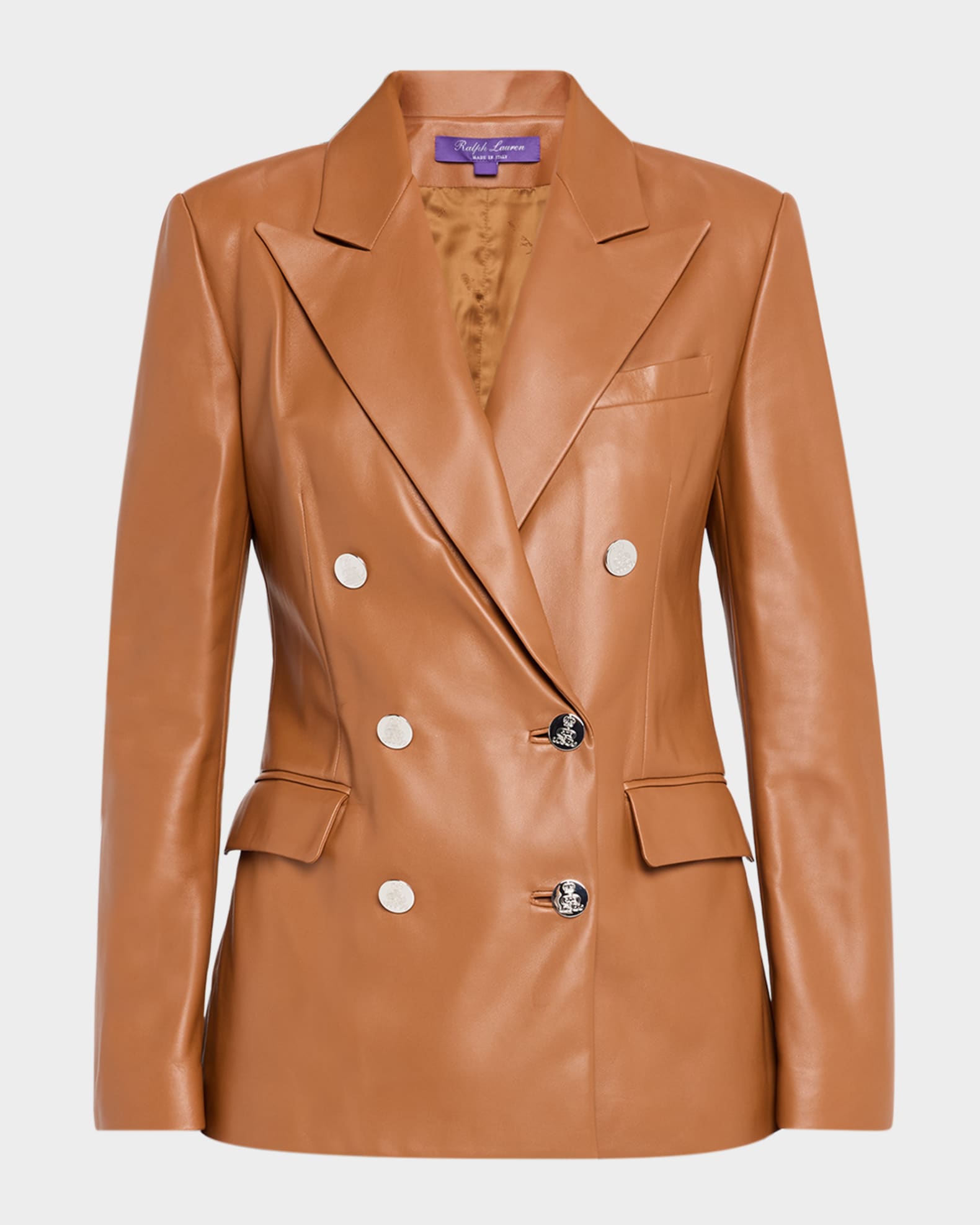 Ralph Lauren Collection Camden Leather Double-Breasted